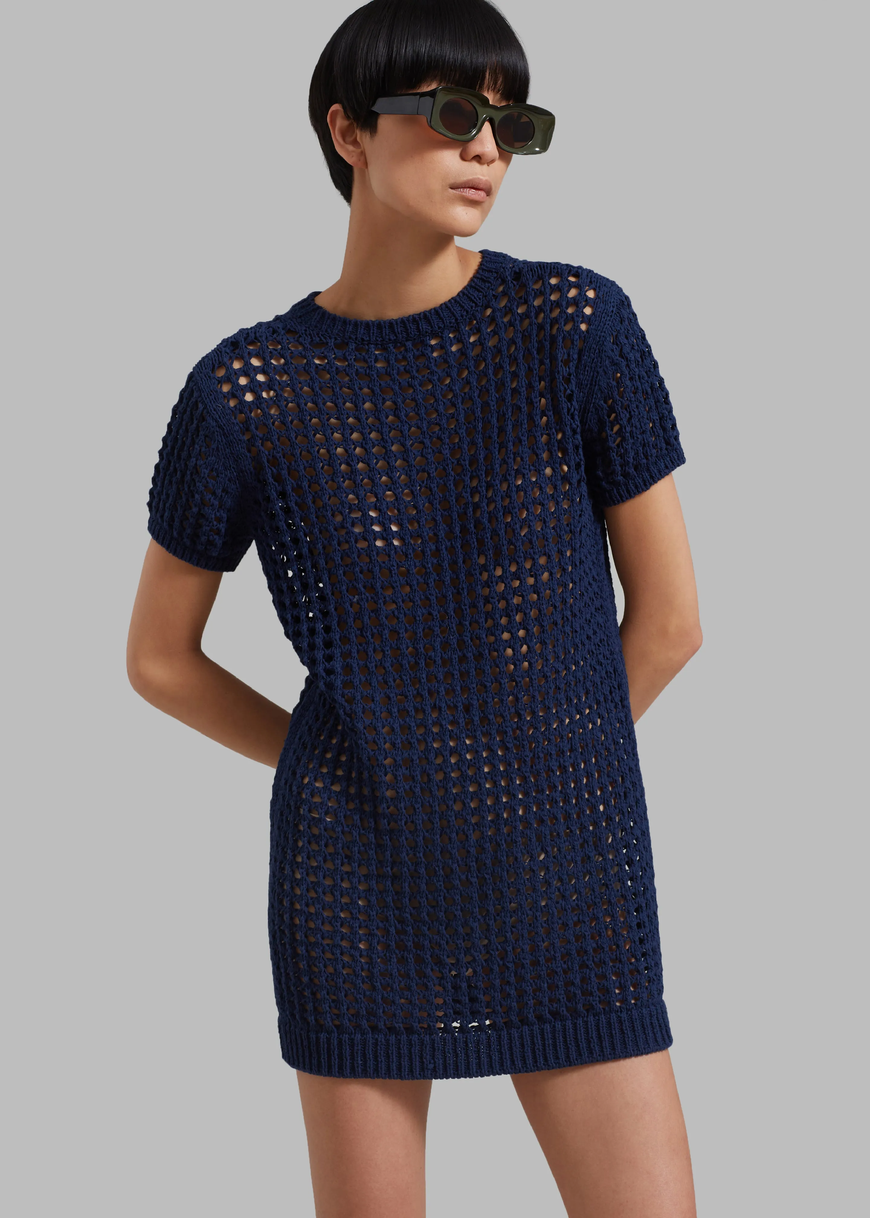 Ari Knit Mini Dress - Navy sold by Frankie Shop product image thumbnail 4