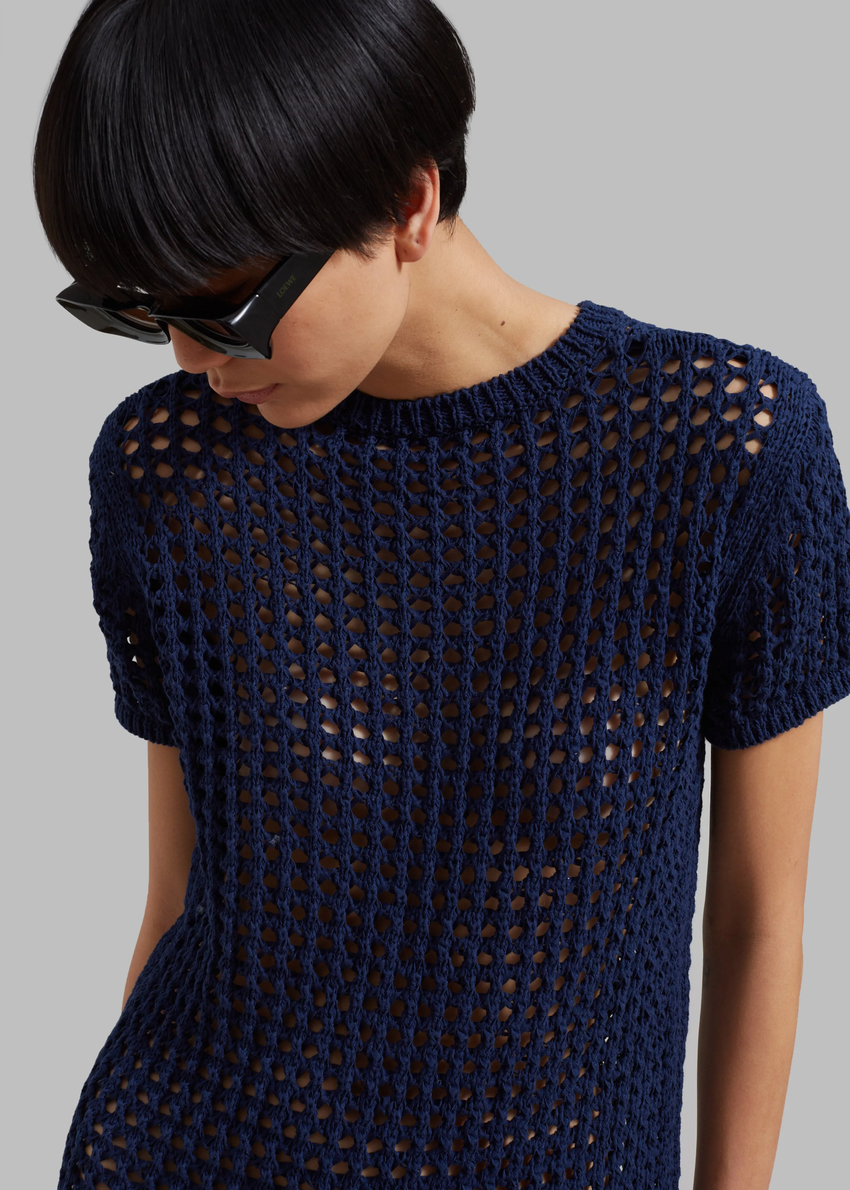 Ari Knit Mini Dress - Navy sold by Frankie Shop