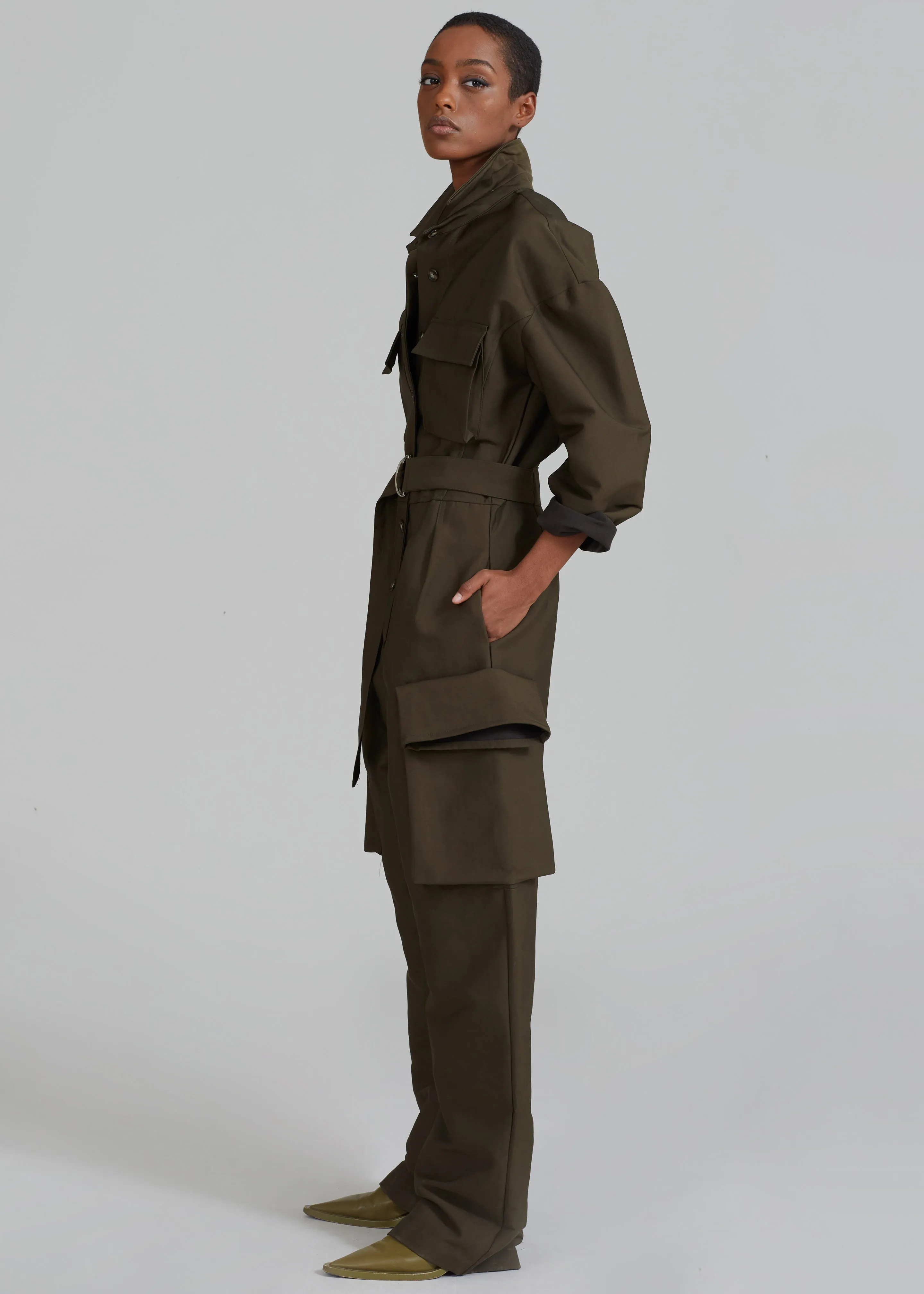 Linda Jumpsuit - Olive sold by Frankie Shop