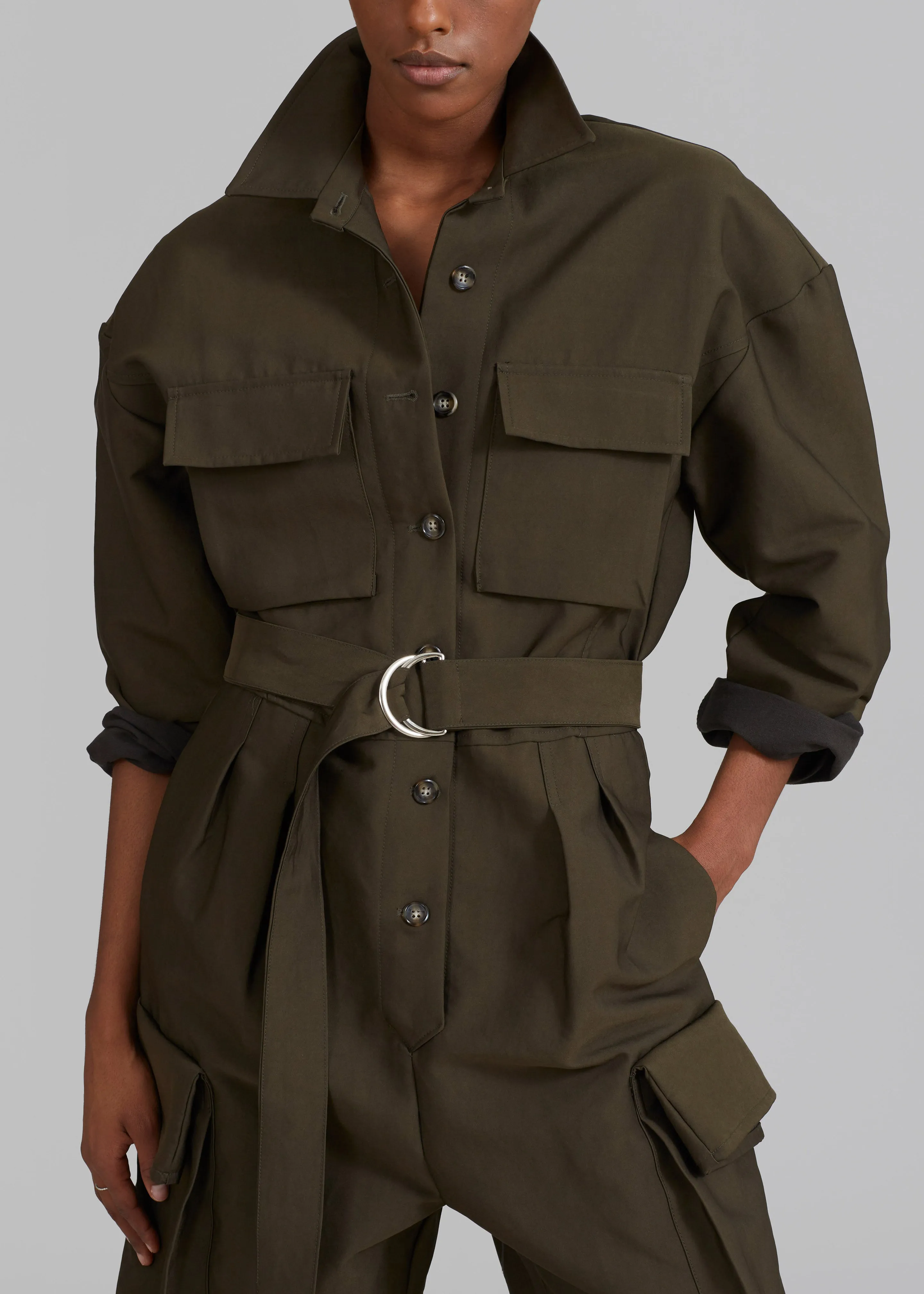 Linda Jumpsuit - Olive sold by Frankie Shop product image thumbnail 3
