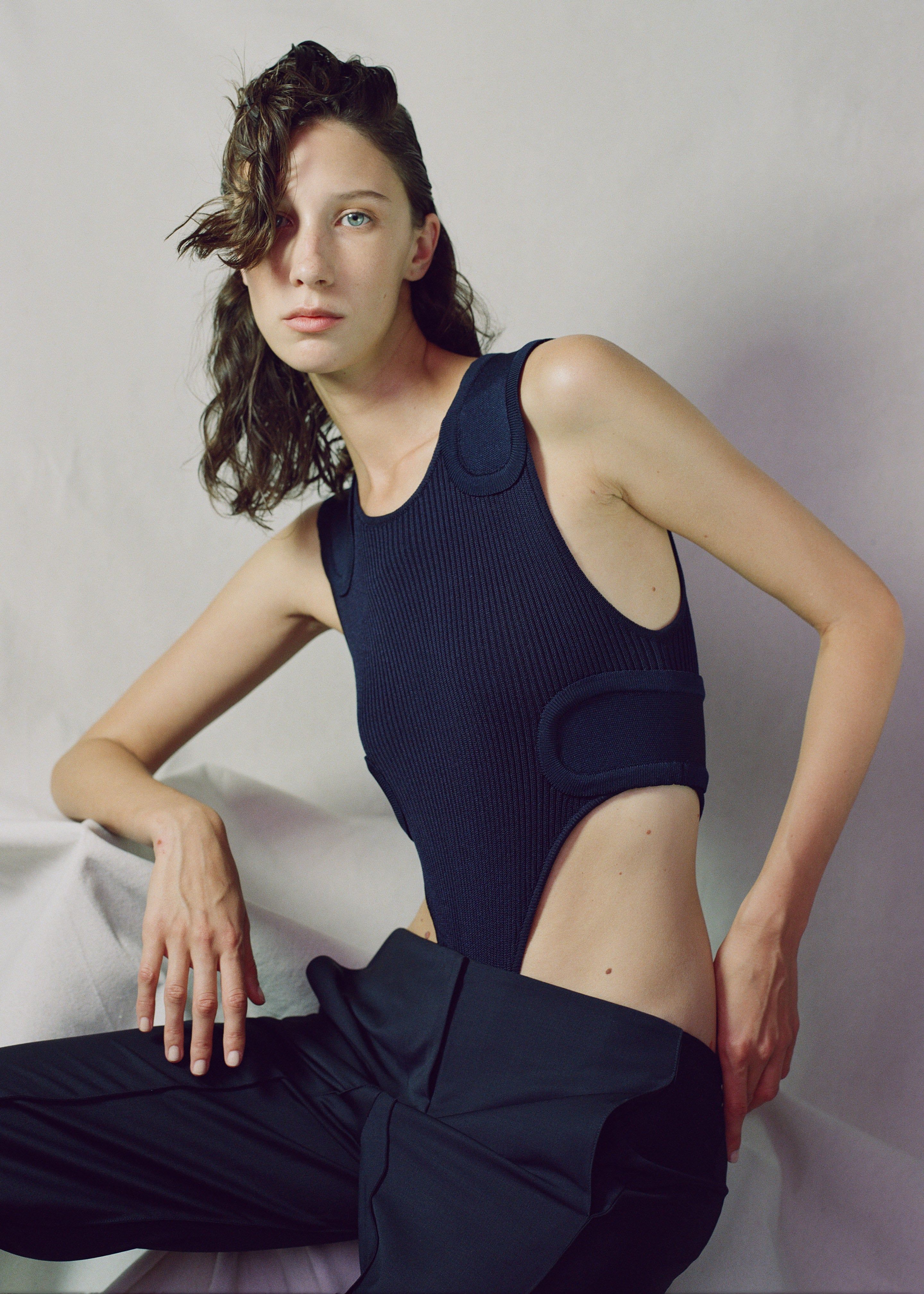 Bevza "Bronik" Bodysuit - Dark Ink Navy sold by Frankie Shop
