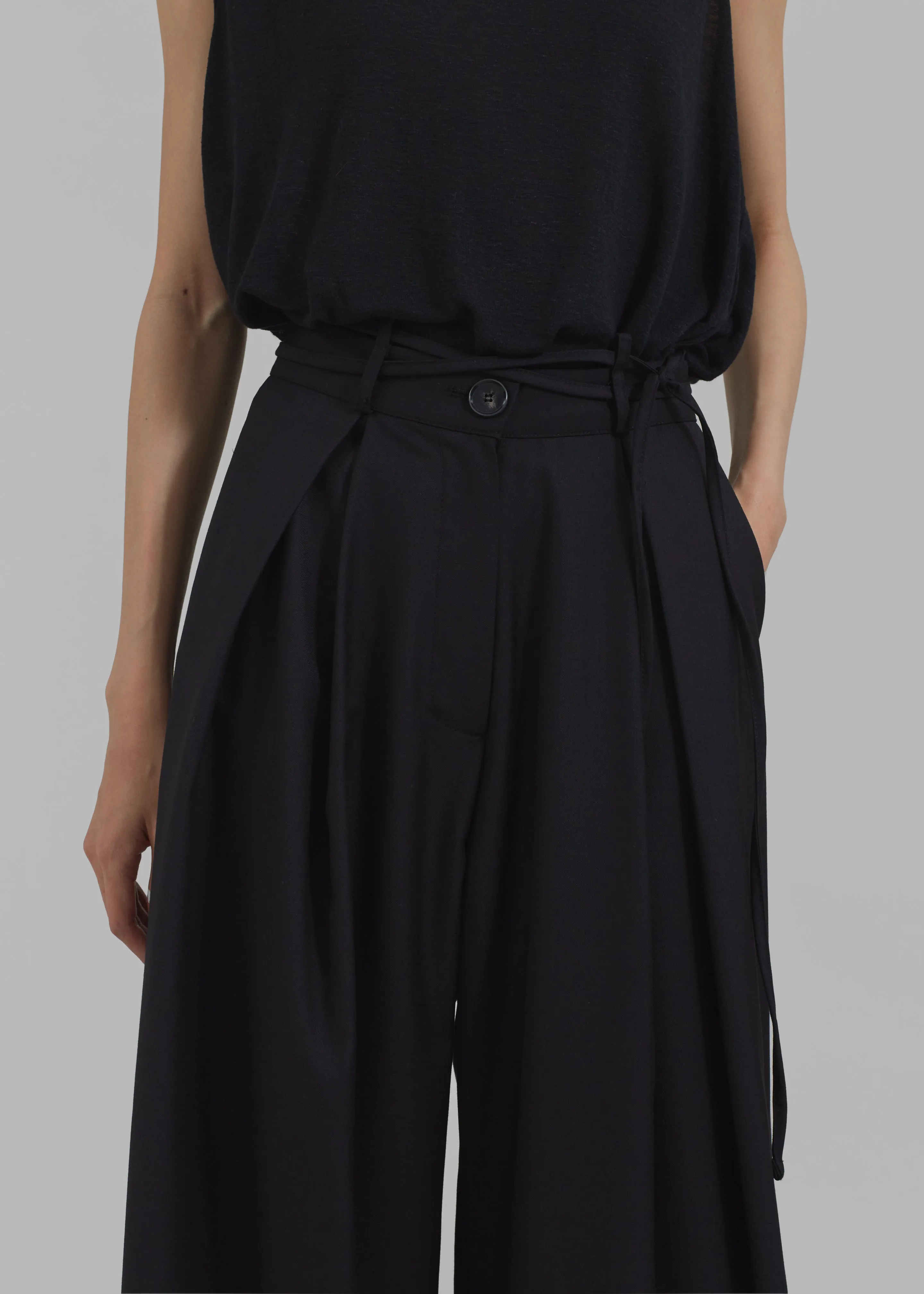 Noor Wide Pants - Black sold by Frankie Shop product image thumbnail 3