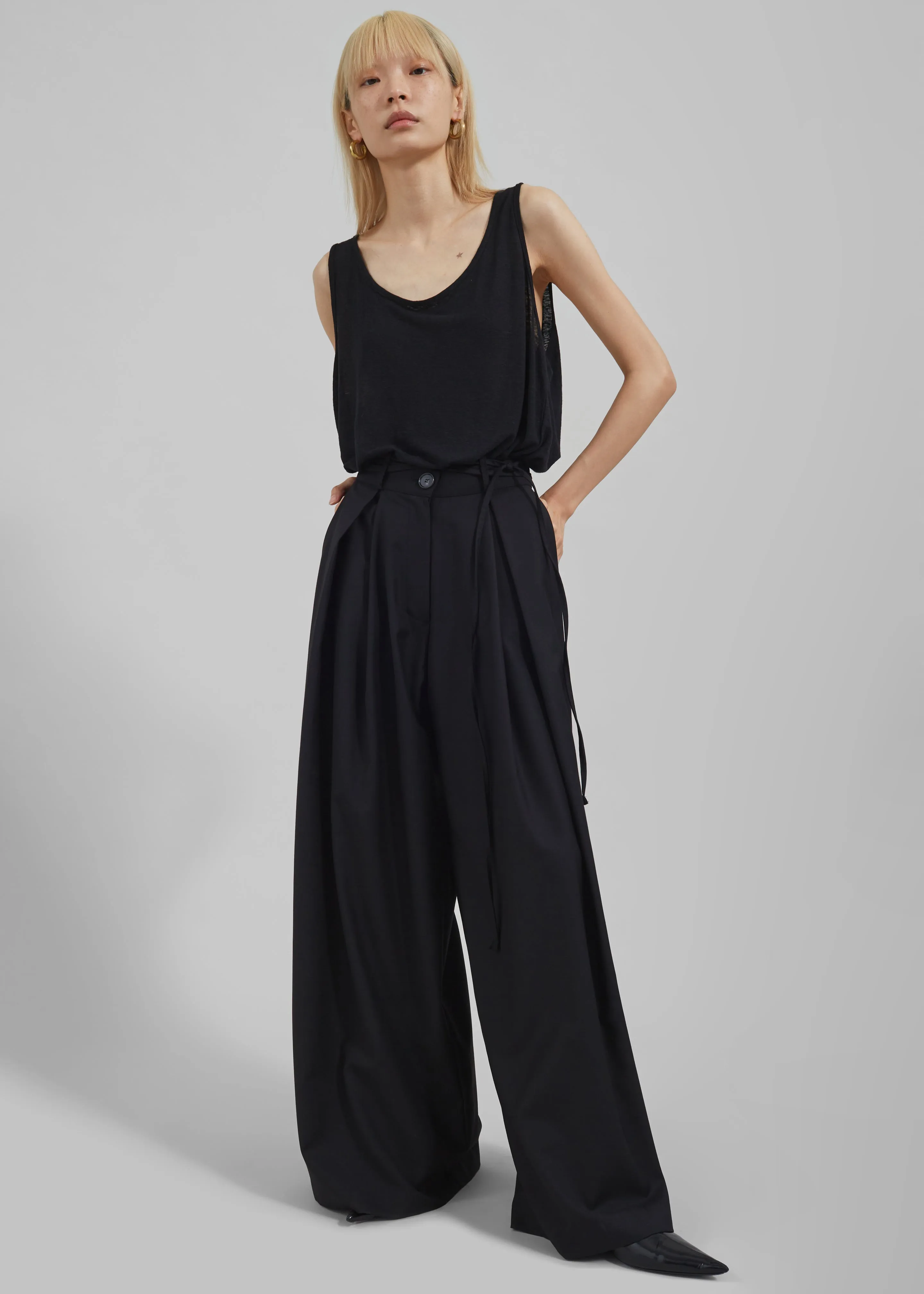 Noor Wide Pants - Black sold by Frankie Shop product image thumbnail 2