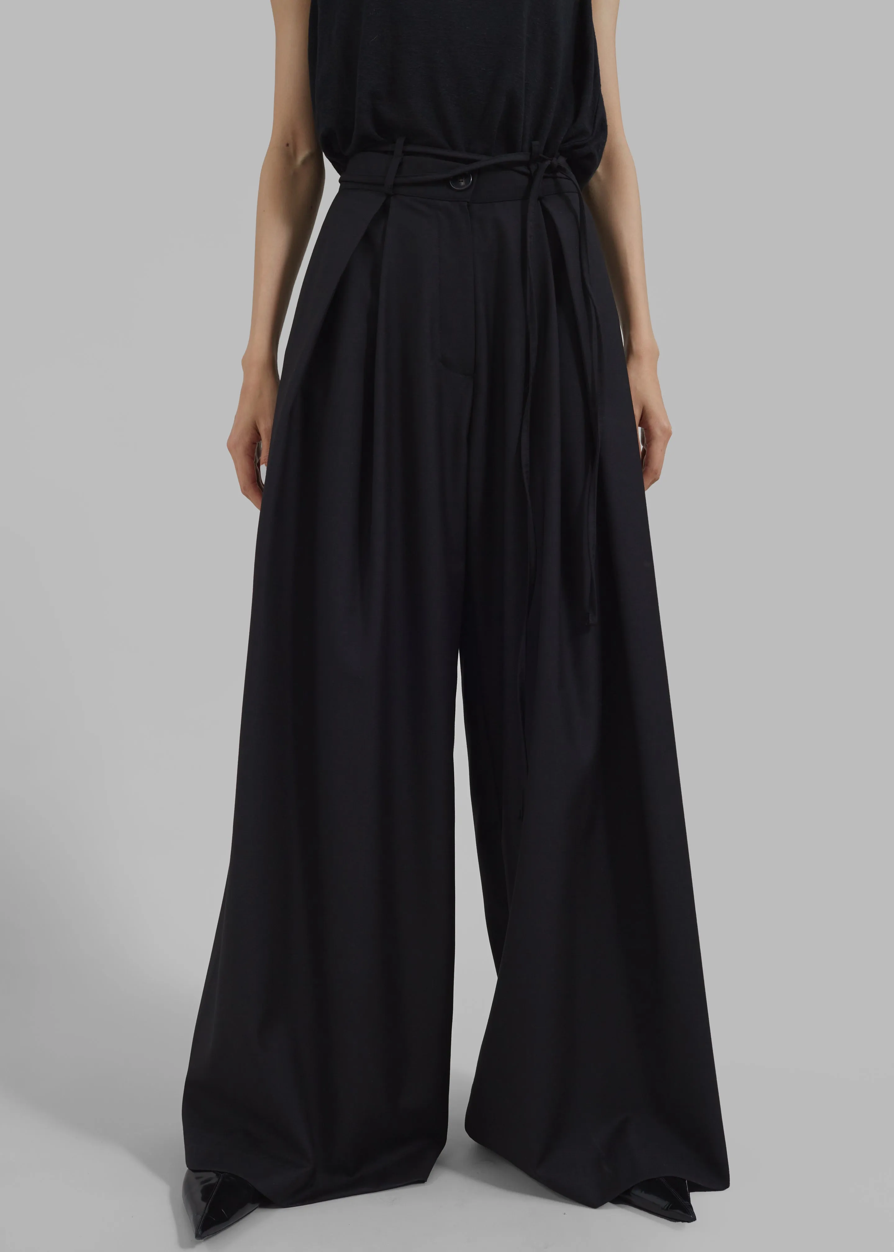 Noor Wide Pants - Black sold by Frankie Shop