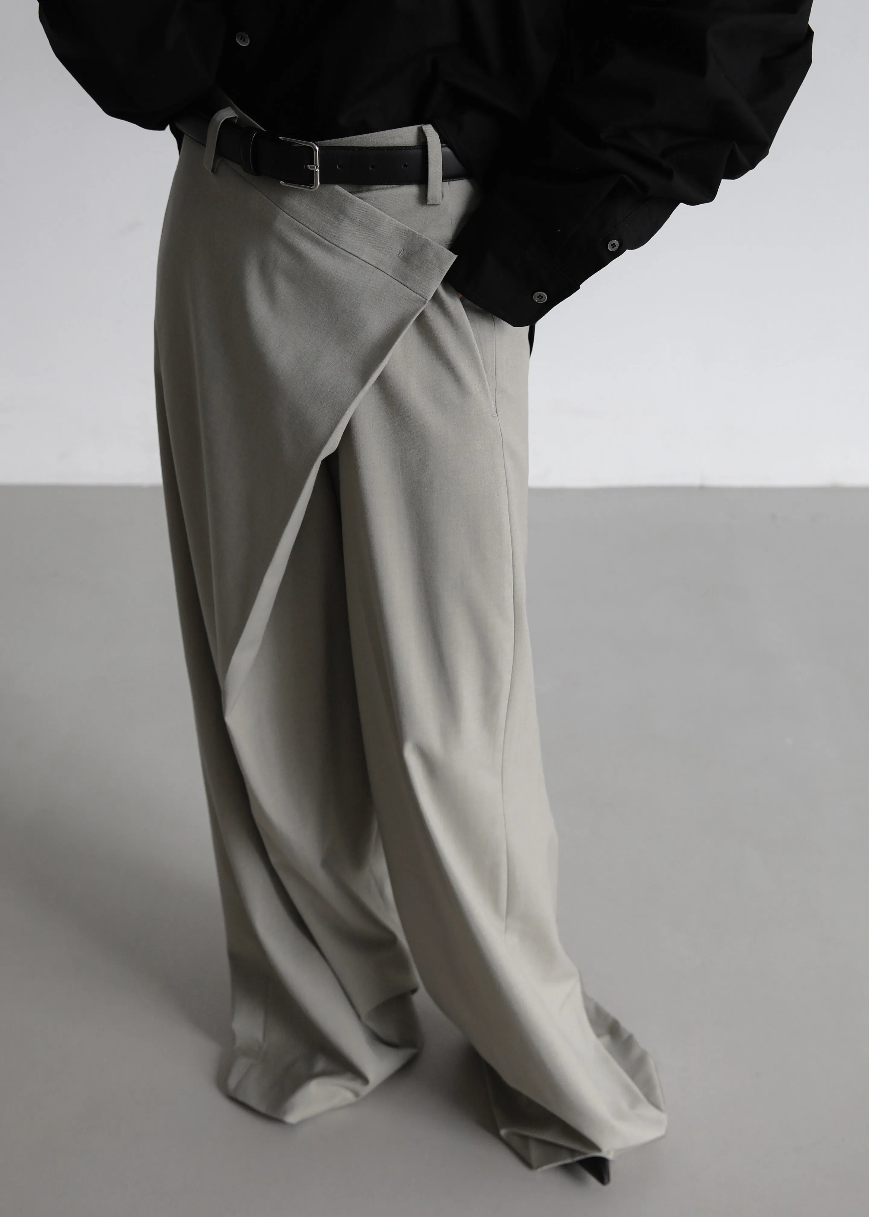 Marjorie Asymmetrical Trousers - Beige sold by Frankie Shop product image thumbnail 3