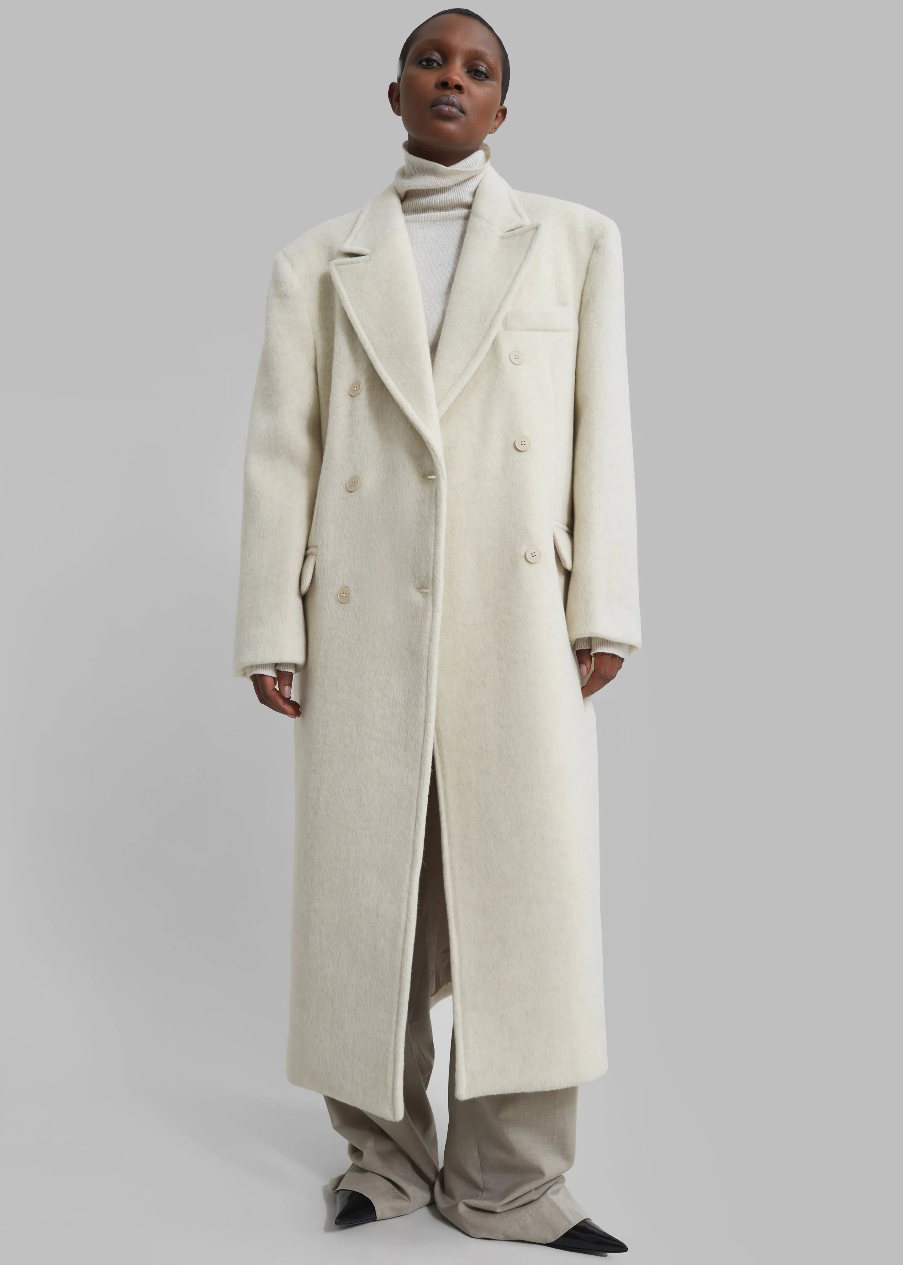 Jordan Wool Coat - Ivory sold by Frankie Shop product image thumbnail 3
