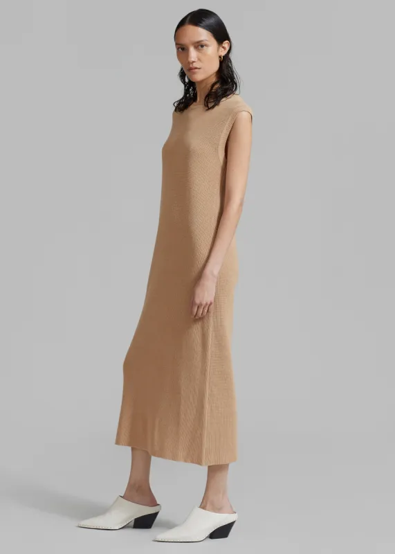 Rosie Knit Dress - Camel made by Frankie Shop