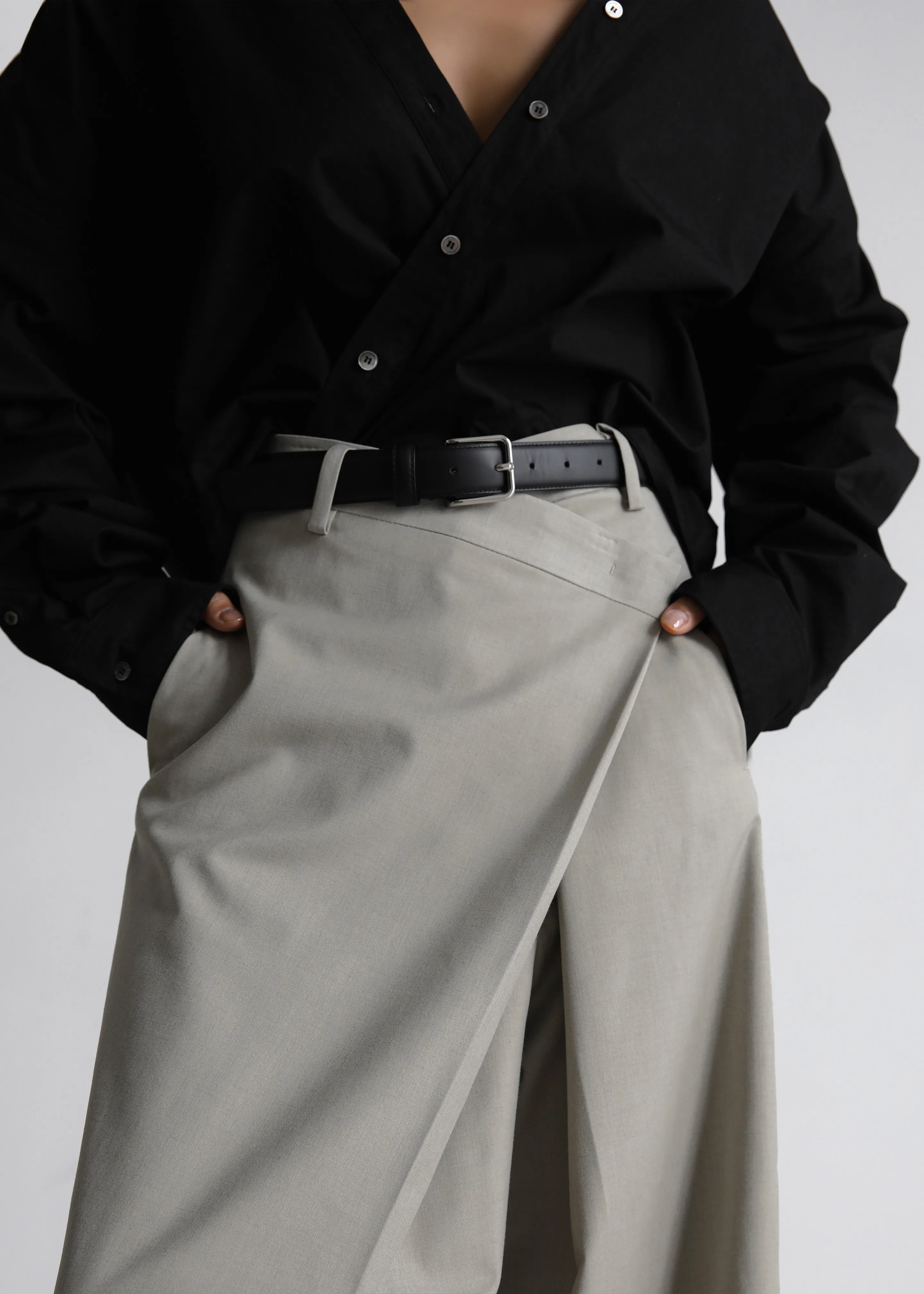 Marjorie Asymmetrical Trousers - Beige sold by Frankie Shop product image thumbnail 2