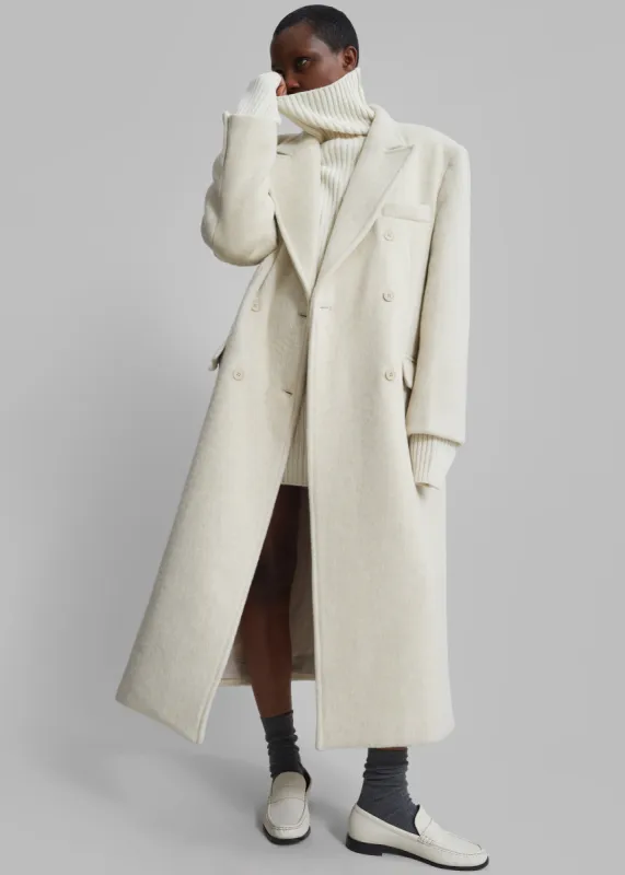 Jordan Wool Coat - Ivory sold by Frankie Shop