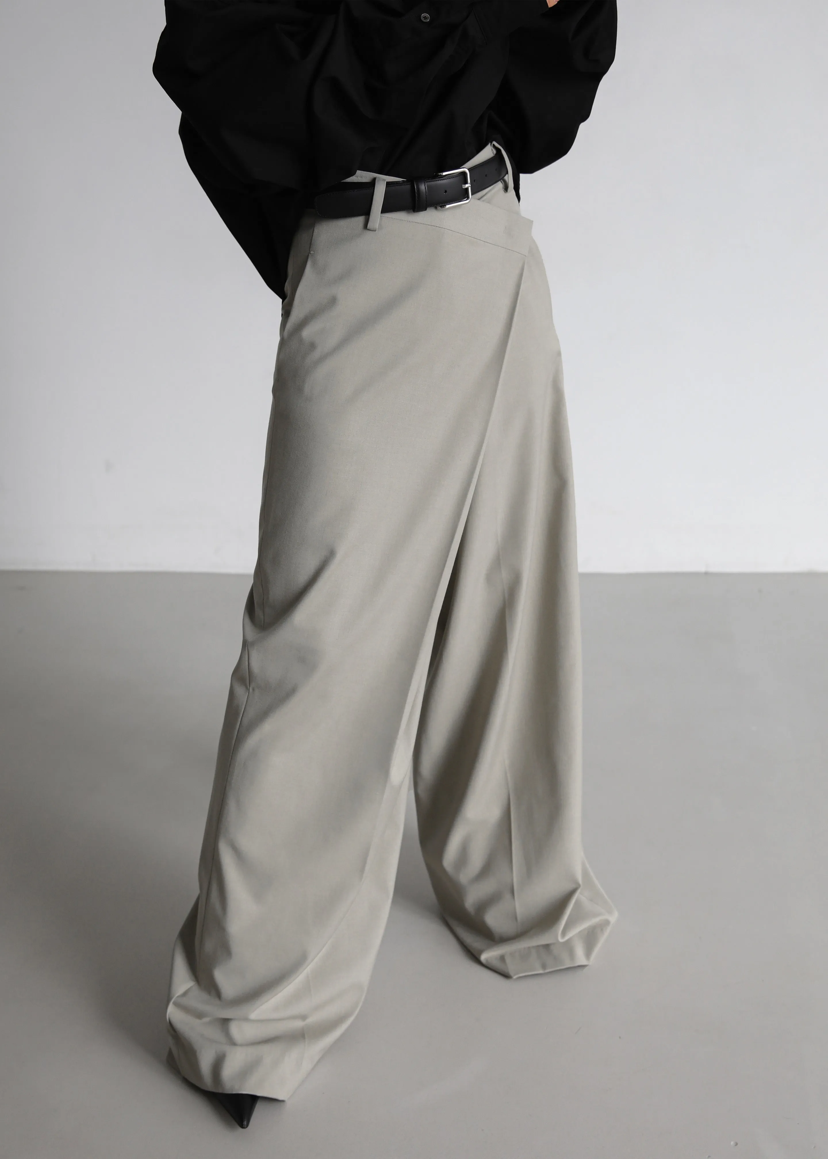 Marjorie Asymmetrical Trousers - Beige sold by Frankie Shop product image thumbnail 4