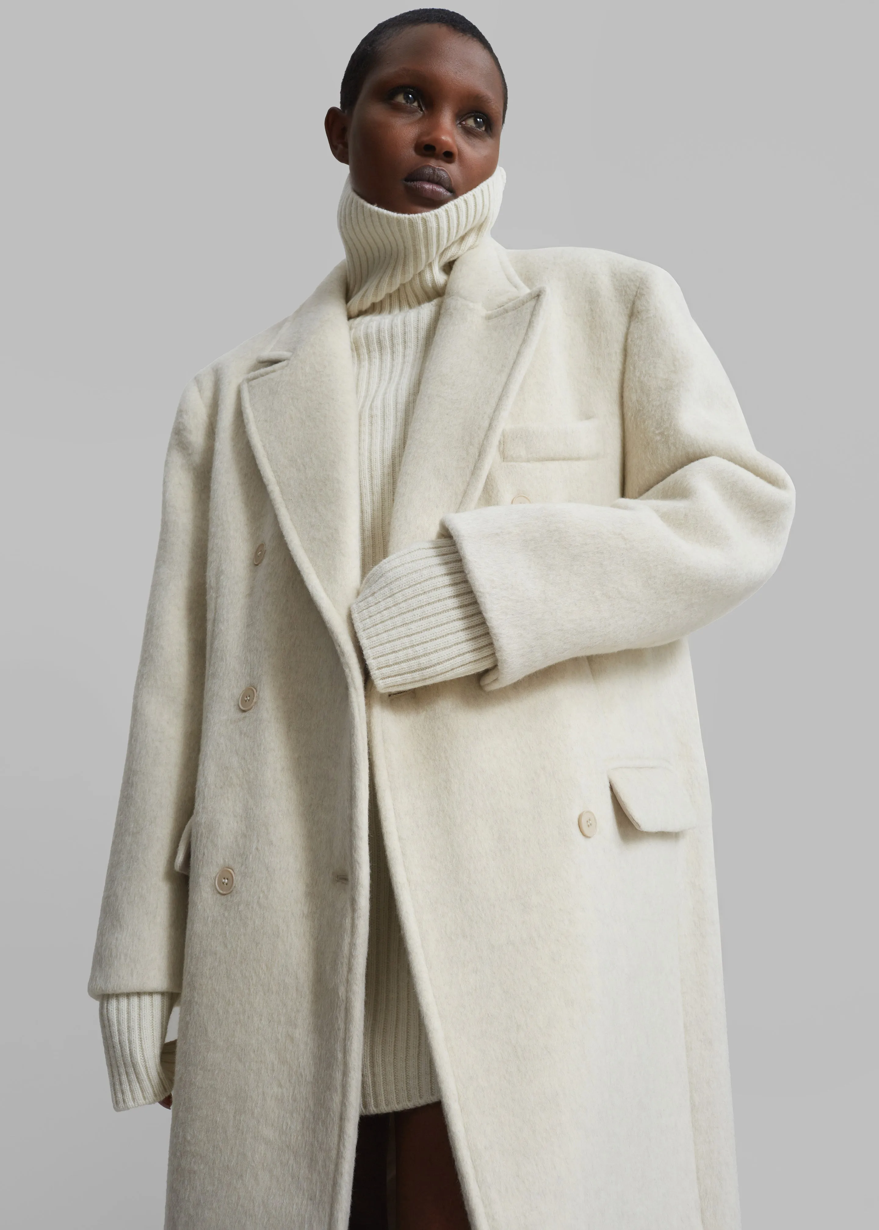 Jordan Wool Coat - Ivory sold by Frankie Shop product image thumbnail 2
