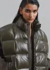 Naomi Puffer Vest - Olive sold by Frankie Shop