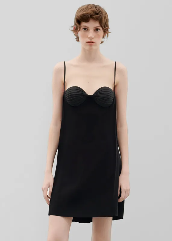 Bevza Mini Seashell Cups Dress - Black made by Bevza