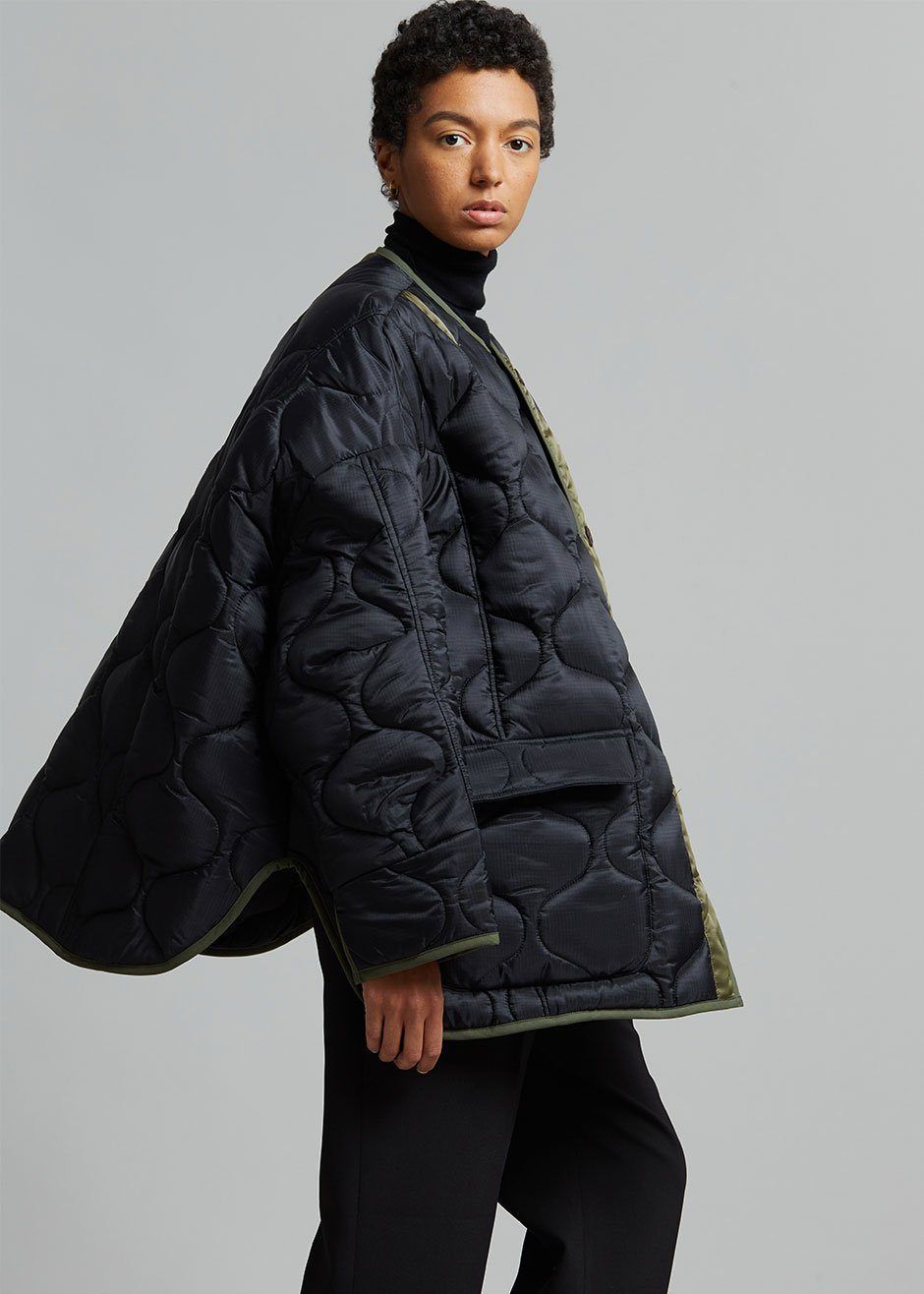 Teddy Quilted Jacket - Black/Olive sold by Frankie Shop product image thumbnail 3