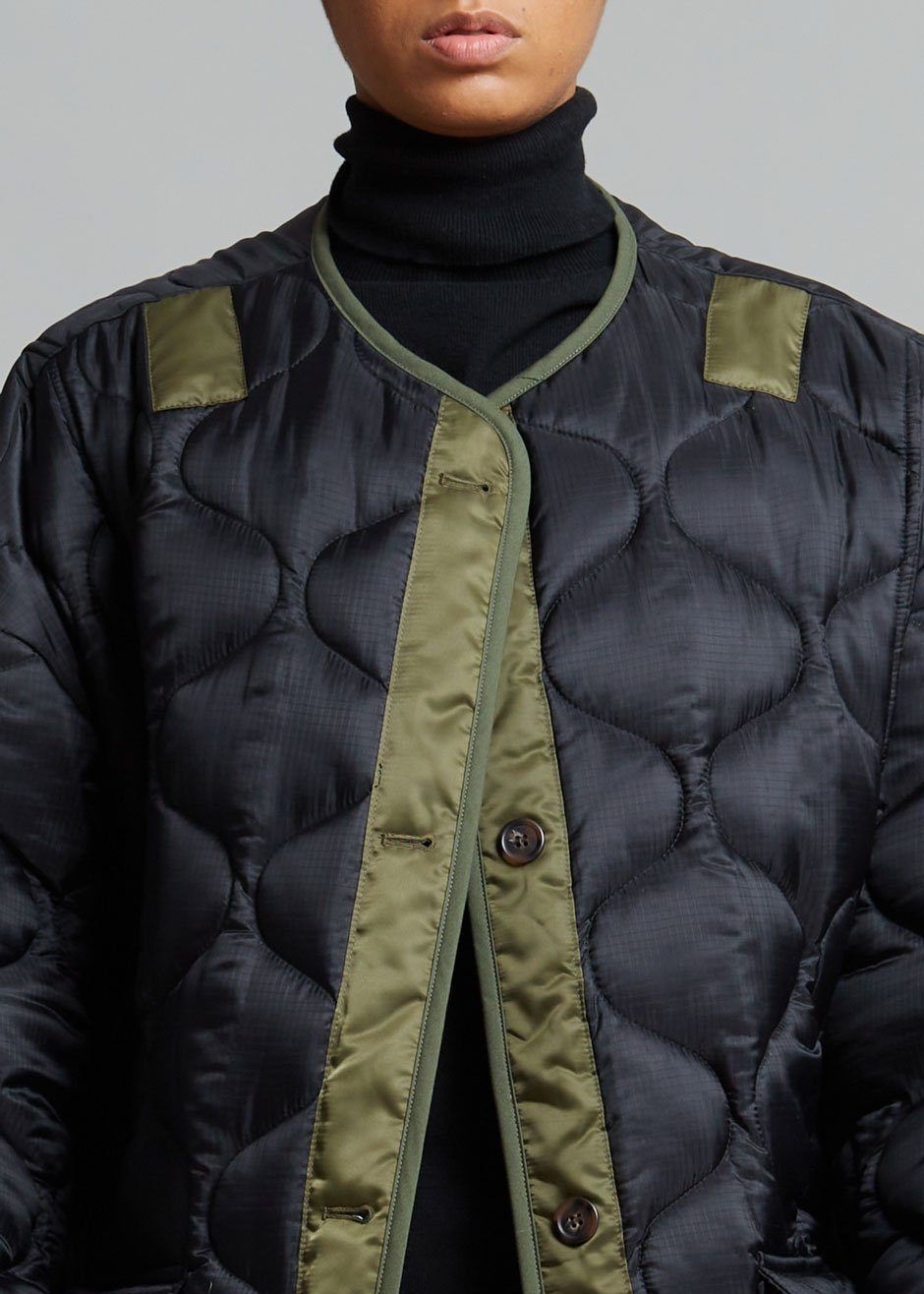Teddy Quilted Jacket - Black/Olive sold by Frankie Shop product image thumbnail 6