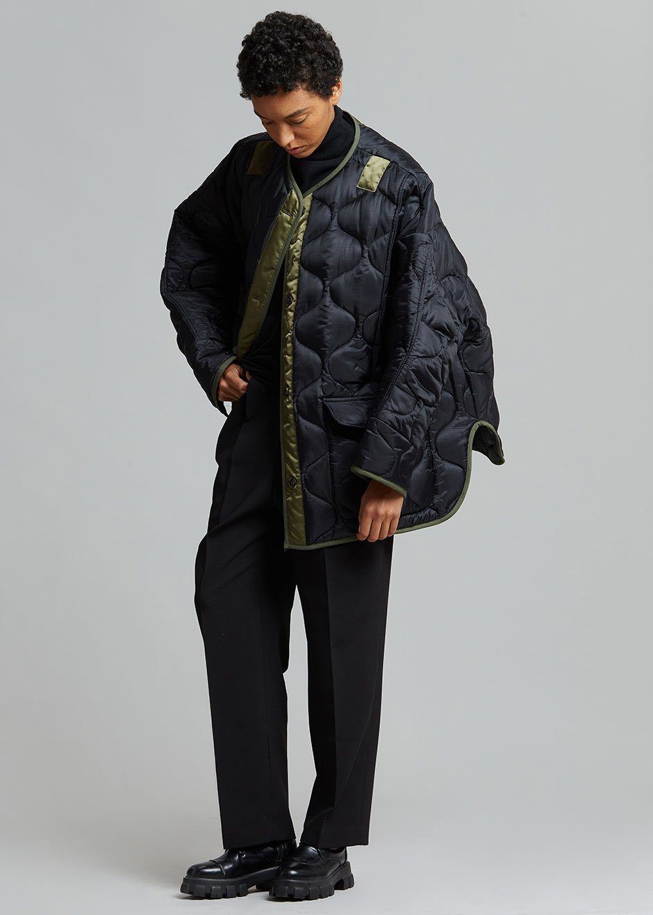 Teddy Quilted Jacket - Black/Olive sold by Frankie Shop product image thumbnail 4
