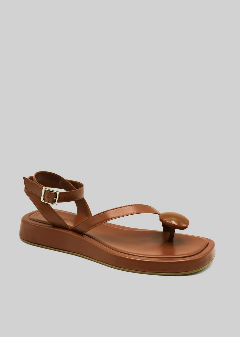 GIA x RHW Rosie Flat Wrap Sandal - Brown sold by Frankie Shop product image thumbnail 5