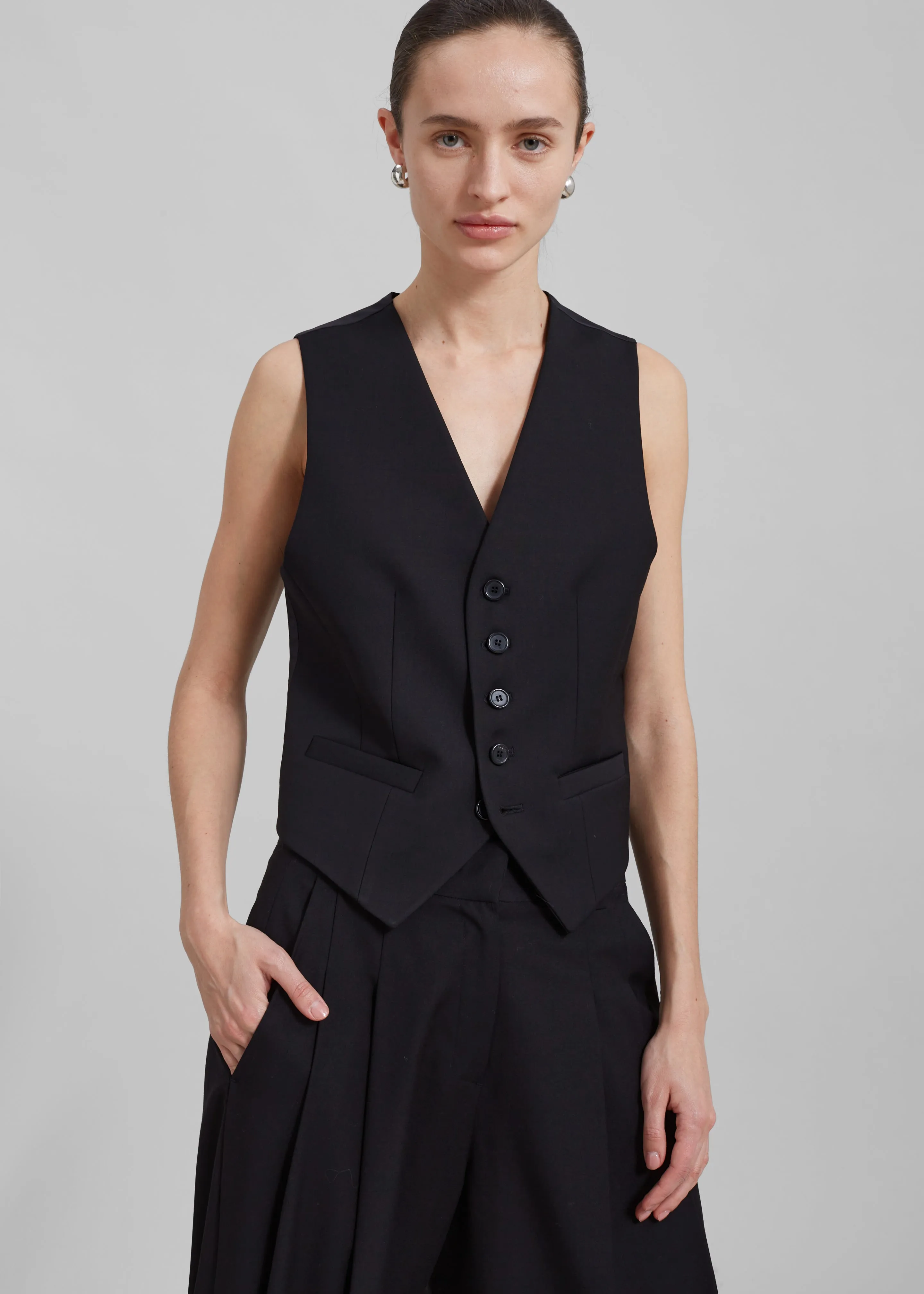 Gelso Waistcoat - Black sold by Frankie Shop product image thumbnail 5