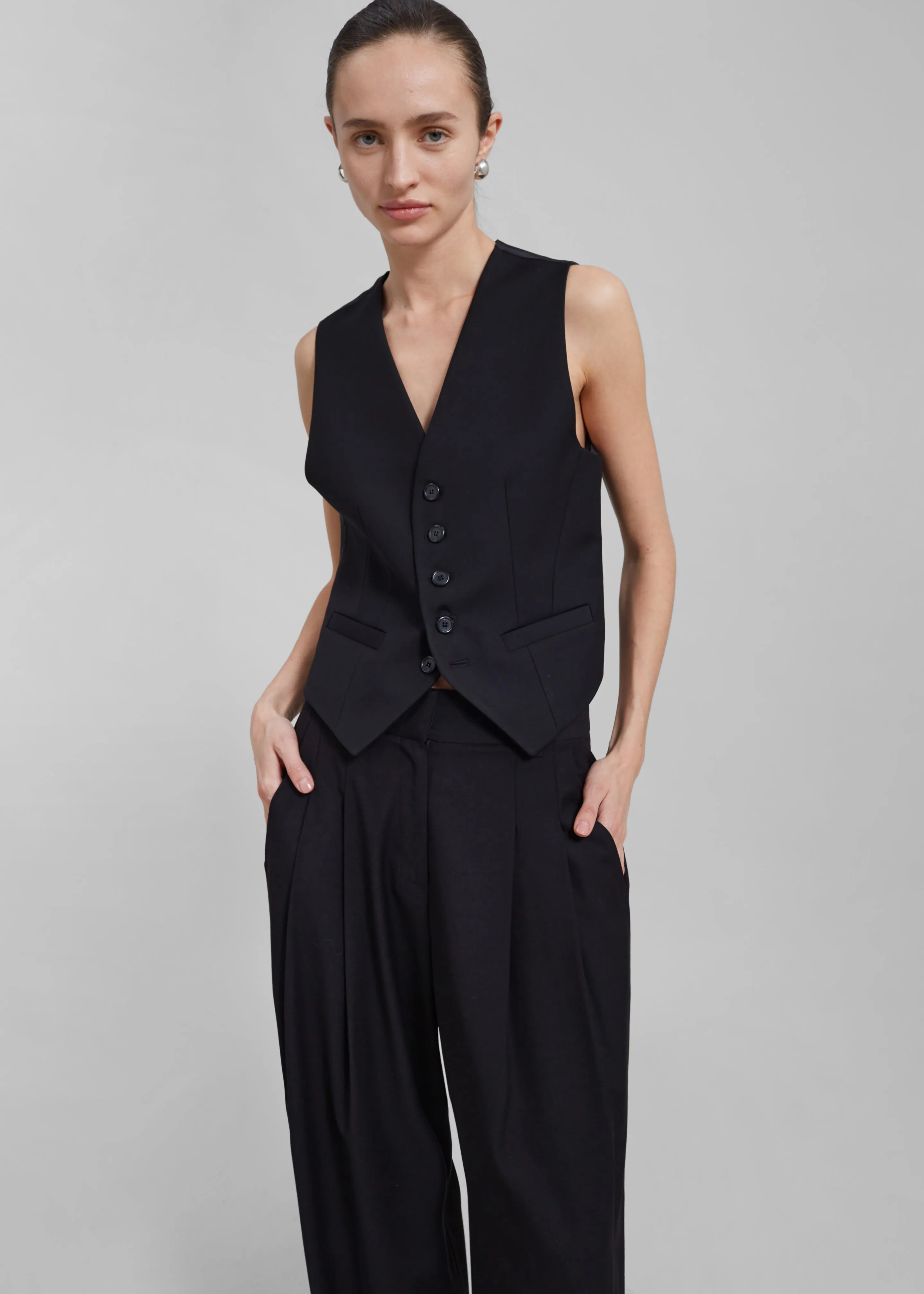 Gelso Waistcoat - Black sold by Frankie Shop product image thumbnail 4