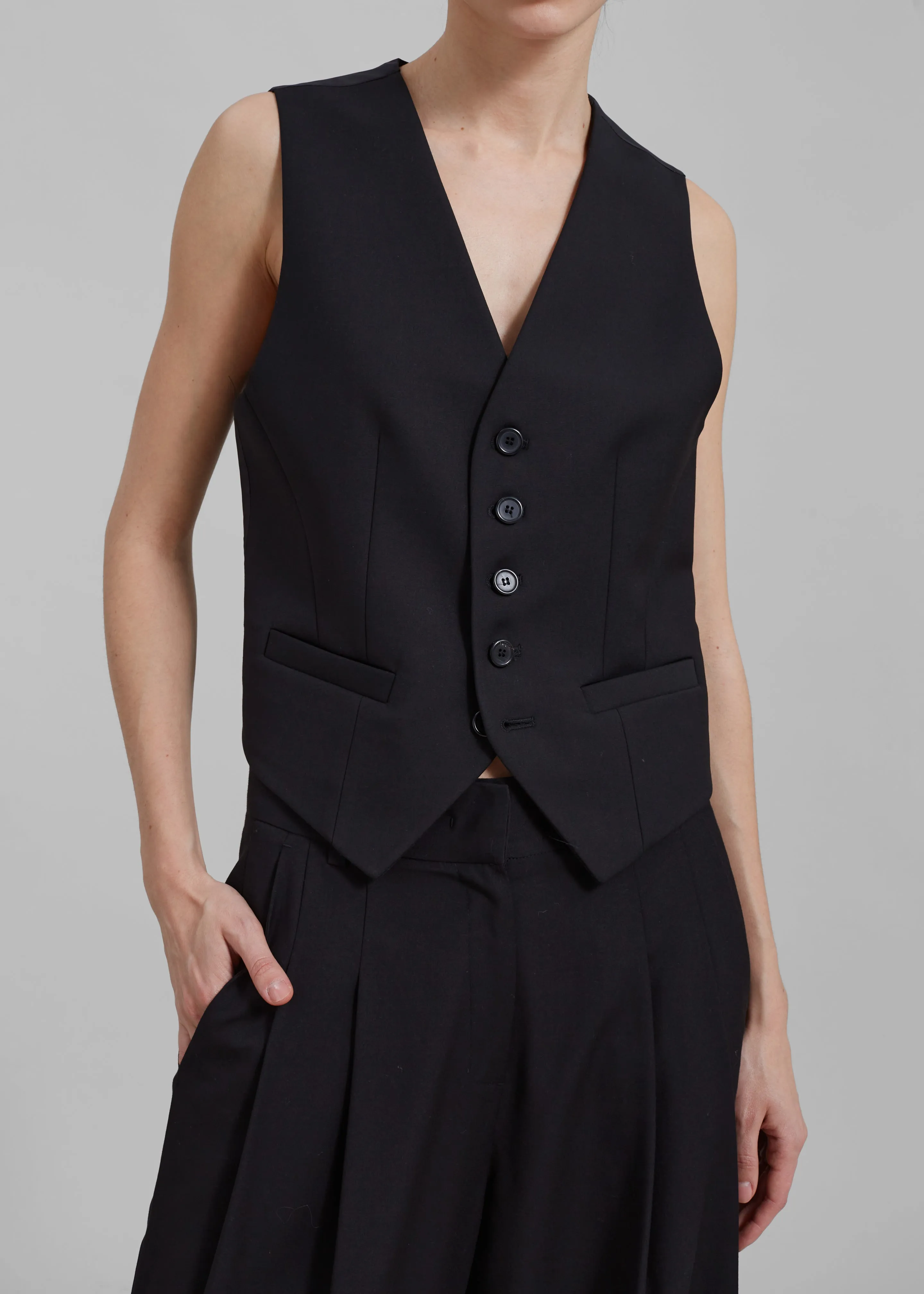 Gelso Waistcoat - Black sold by Frankie Shop product image thumbnail 2