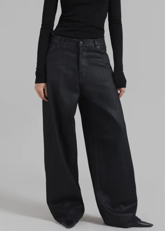 Haikure Bethany Pants - Black Coated sold by Frankie Shop
