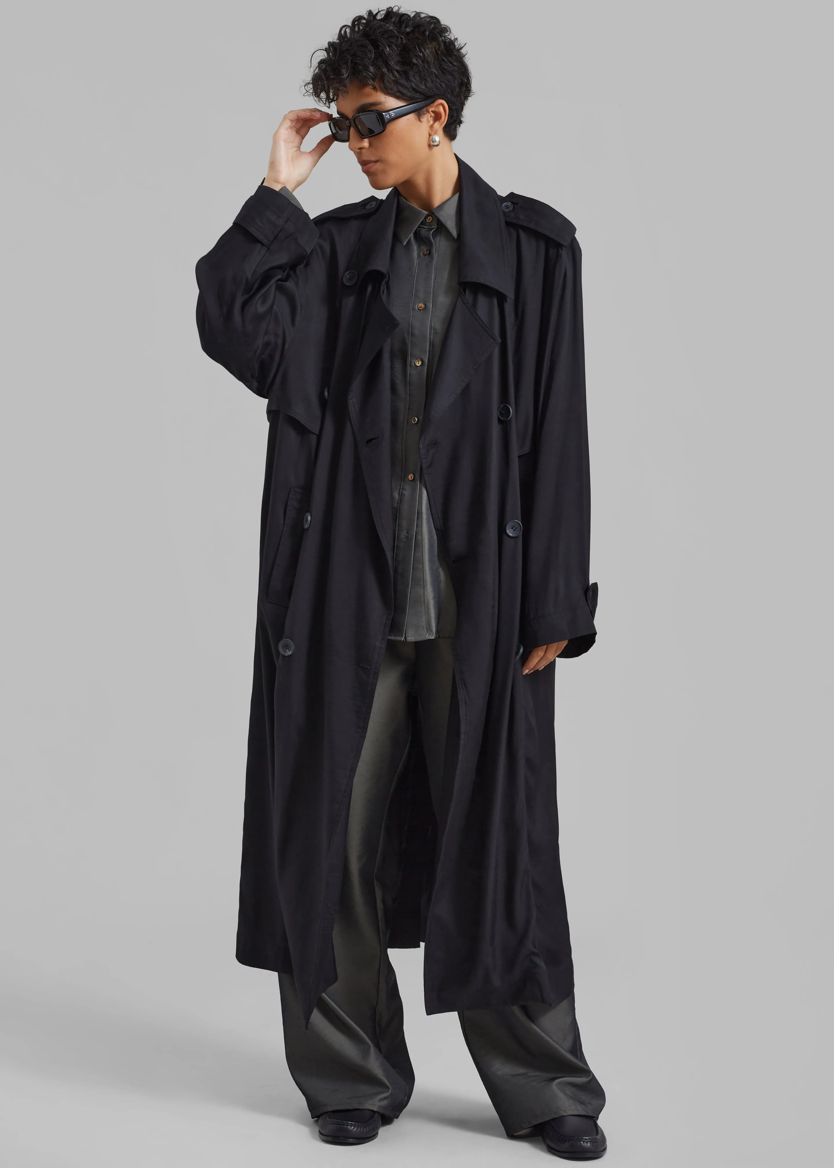 Karolina Trench Coat - Black sold by Frankie Shop