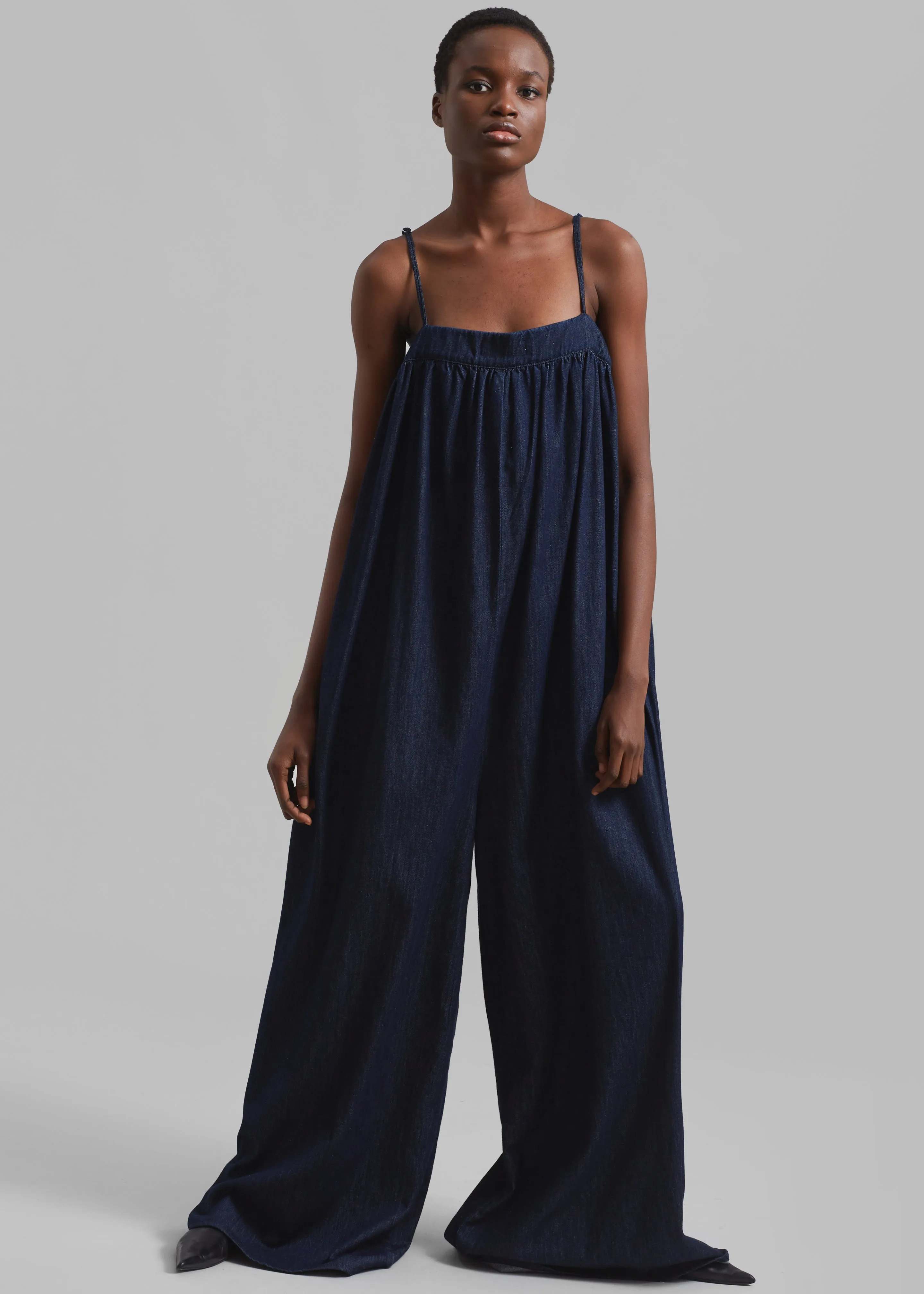Maude Denim Jumpsuit - Raw Wash sold by Frankie Shop
