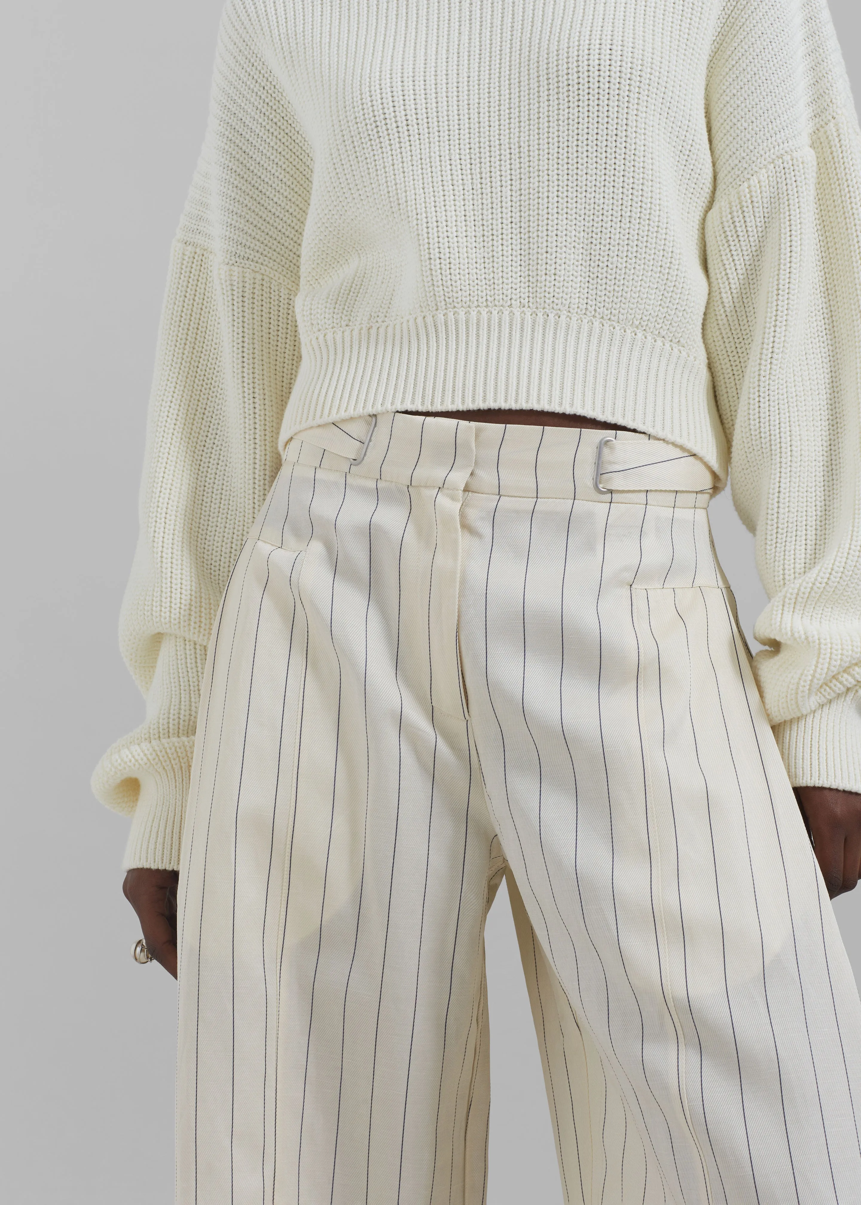 Remain Wide Suiting Pants - Egret Comb sold by Frankie Shop product image thumbnail 2
