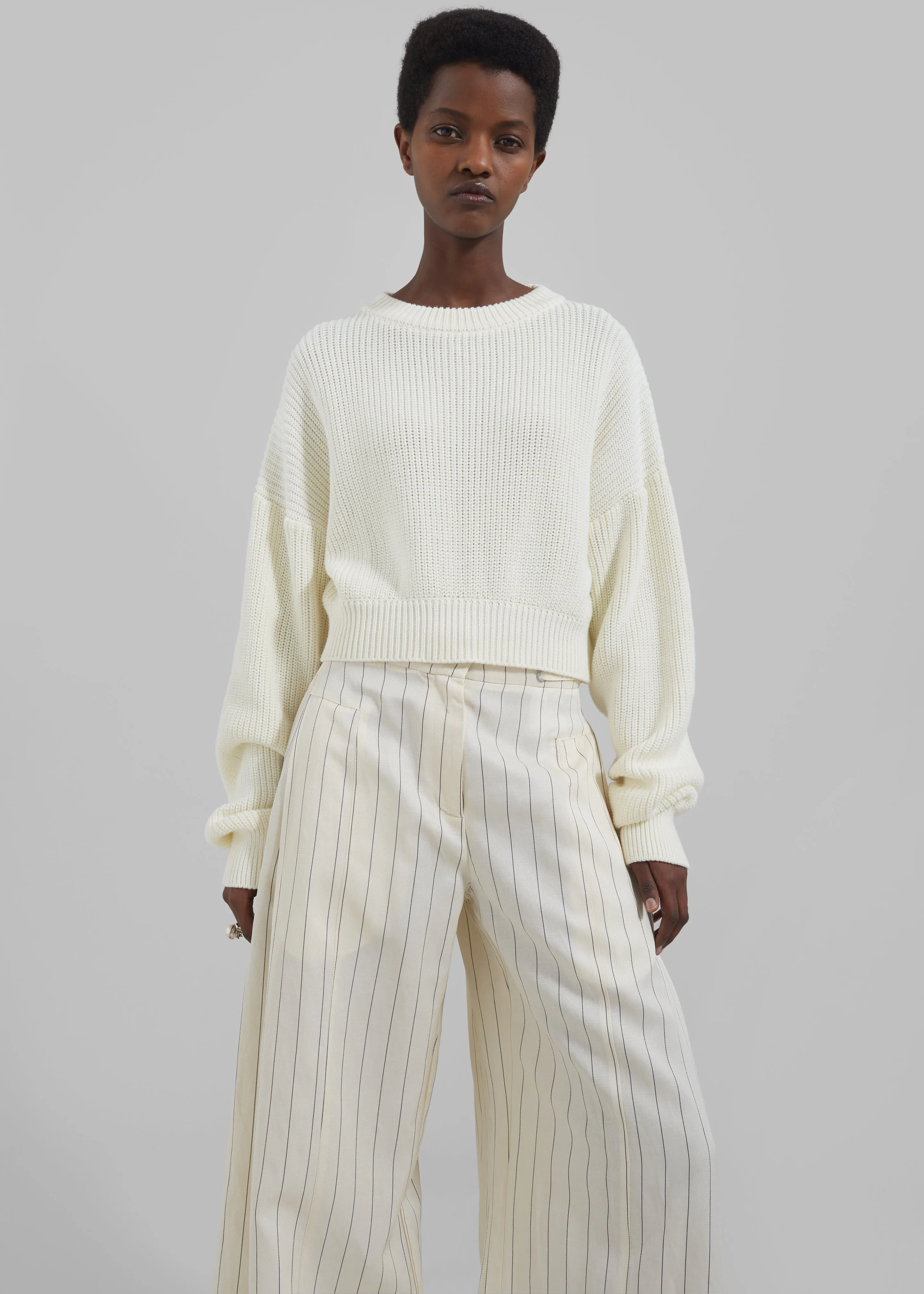 Remain Wide Suiting Pants - Egret Comb sold by Frankie Shop product image thumbnail 5