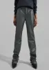 Ziggy Long Leather Pants - Light Khaki sold by Frankie Shop