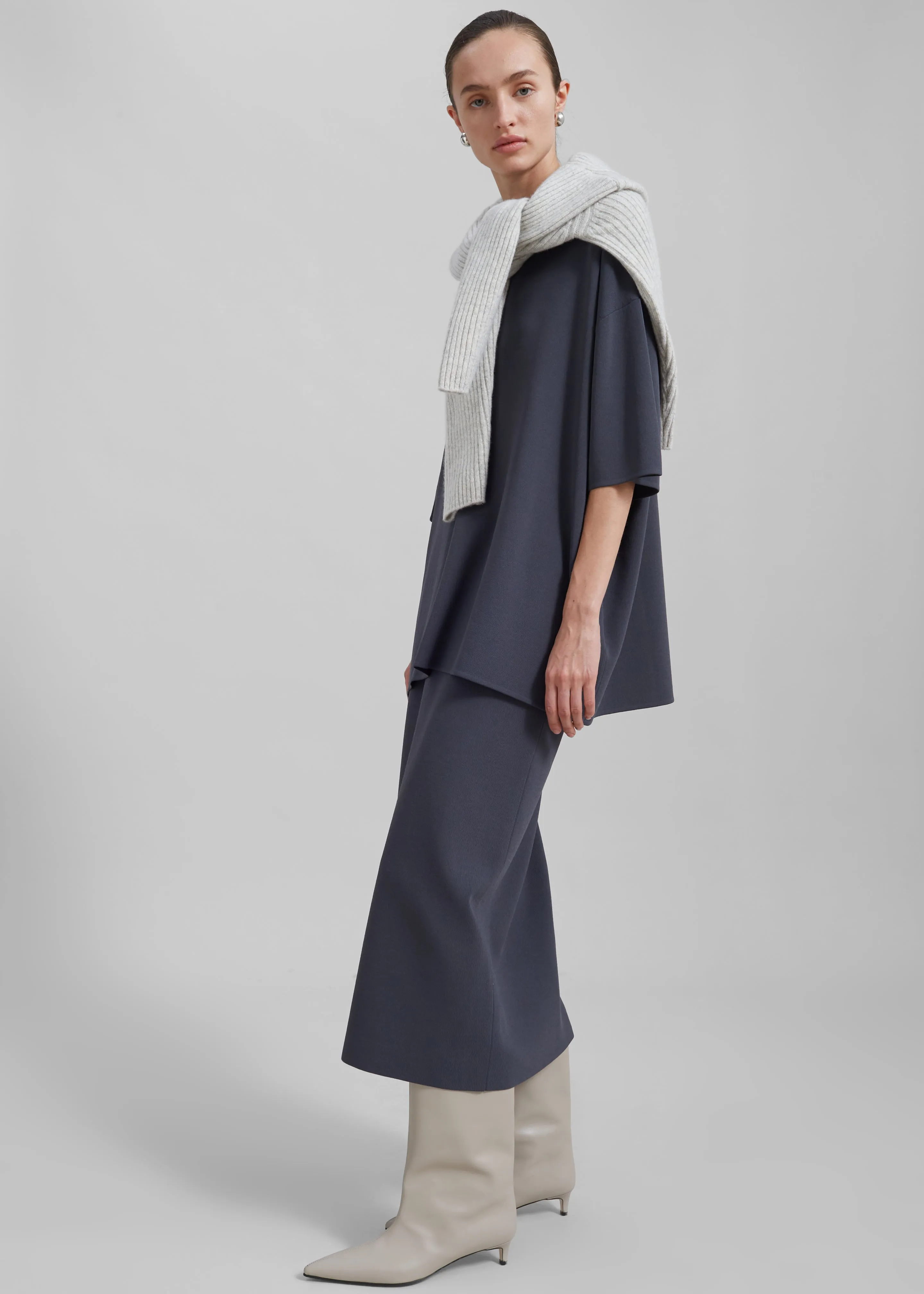 Solange Knit Pencil Skirt - Grey sold by Frankie Shop product image thumbnail 3