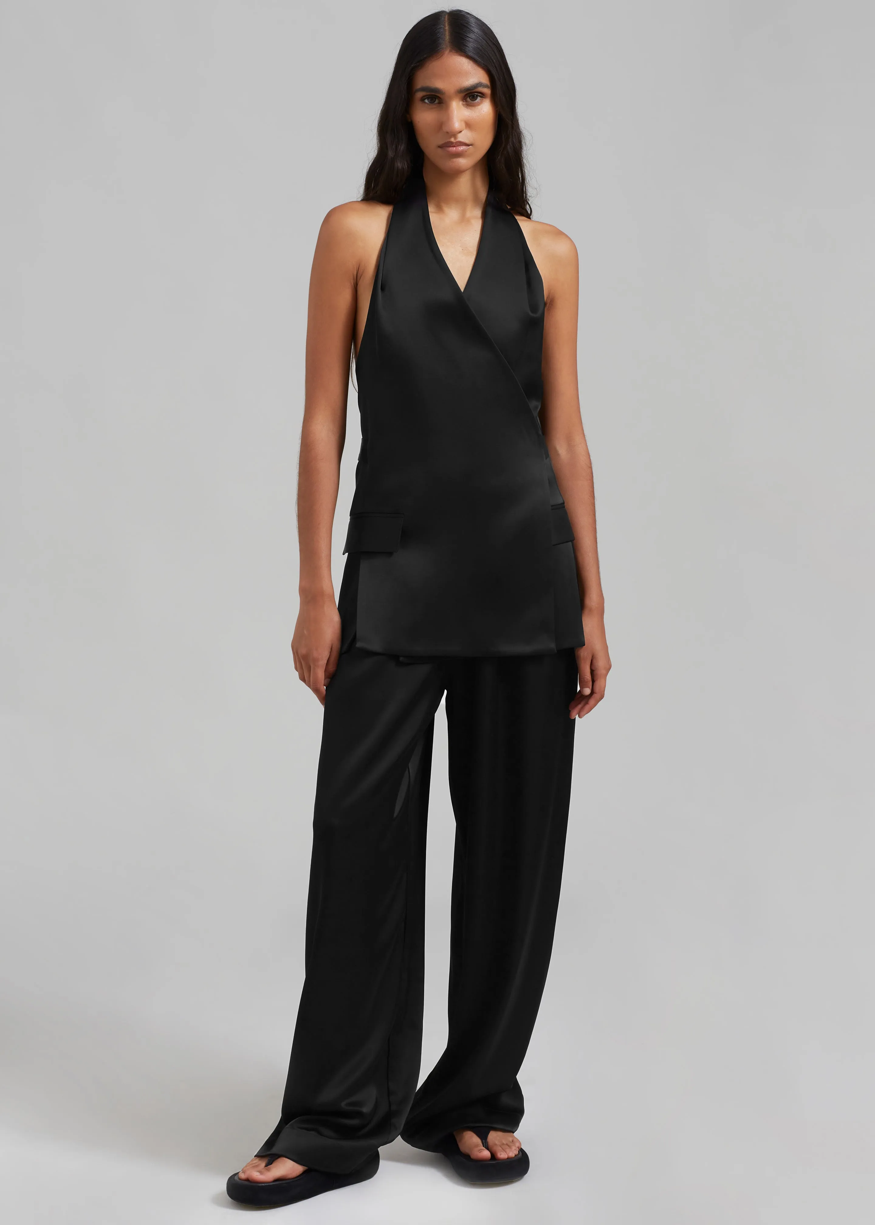 Esse Studios Gathered Pants - Black sold by Frankie Shop