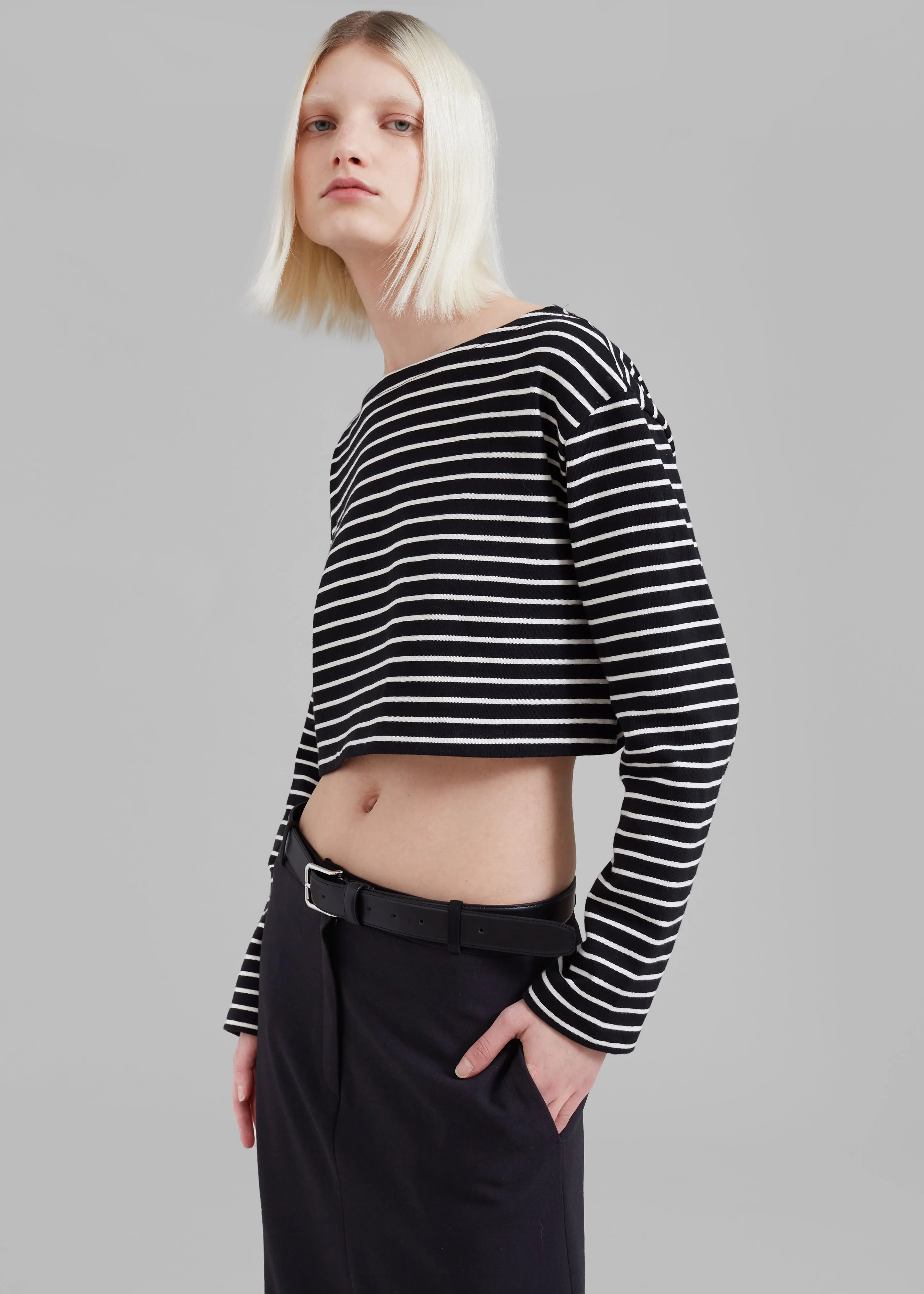 Tilla Boatneck Top - White Stripe sold by Frankie Shop