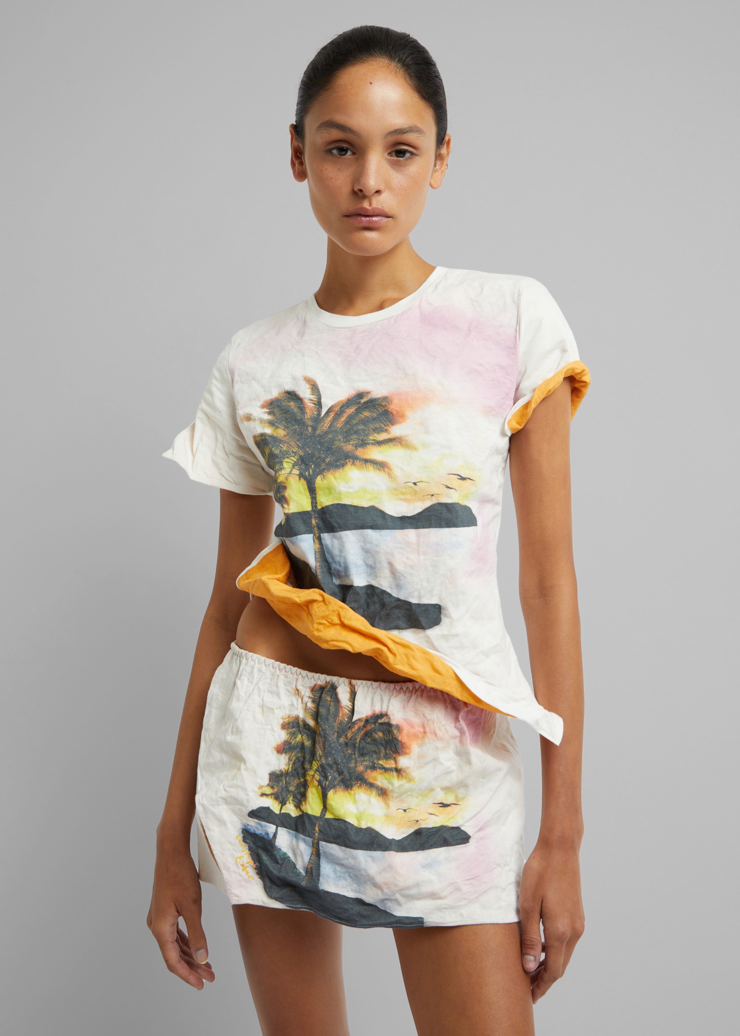 Christopher Esber Lost Souvenir Crushed Micro Skirt - Lost Souvenir Print sold by Frankie Shop product image thumbnail 3