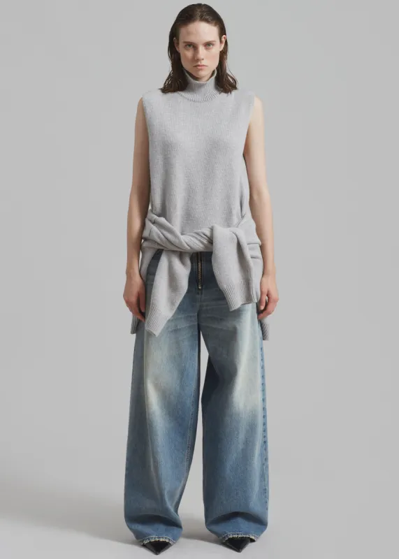 Haikure Bethany Zip Pants - Dirty Blue sold by Frankie Shop