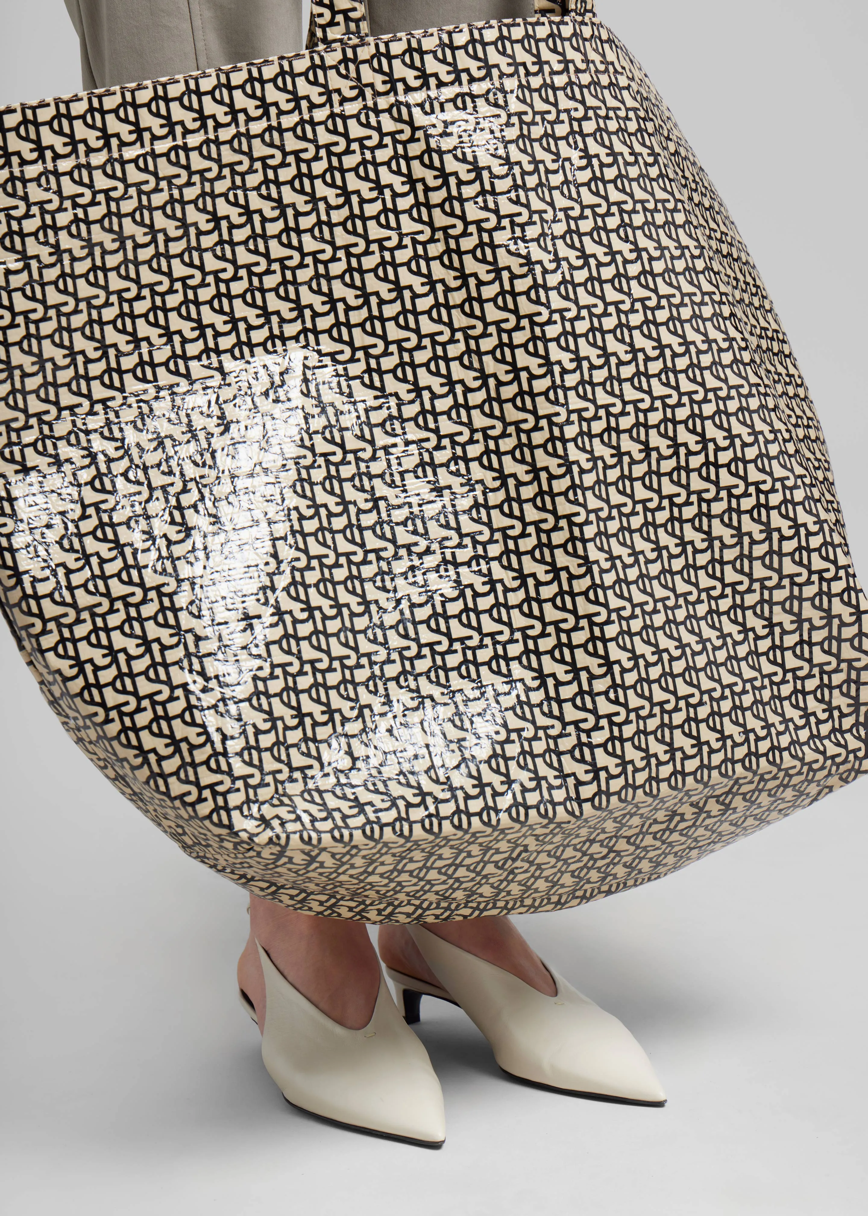 The Frankie Shop Oversized Tote - Black/Beige sold by Frankie Shop product image thumbnail 4