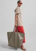 The Frankie Shop Oversized Tote - Black/Beige sold by Frankie Shop