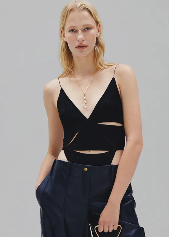 Bevza Triangle Bodysuit - Black sold by Frankie Shop