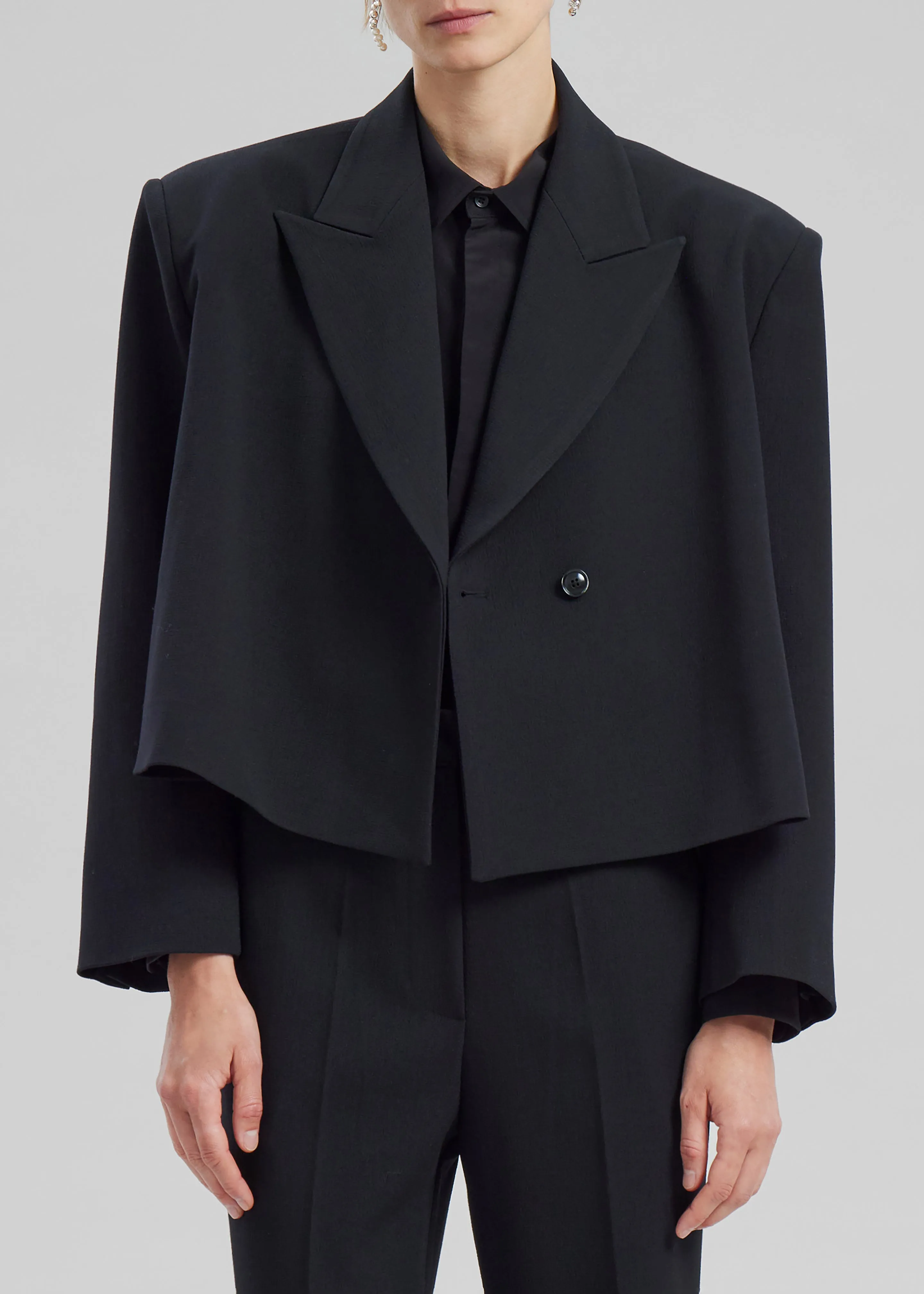 Layne Cropped Blazer - Black sold by Frankie Shop product image thumbnail 5