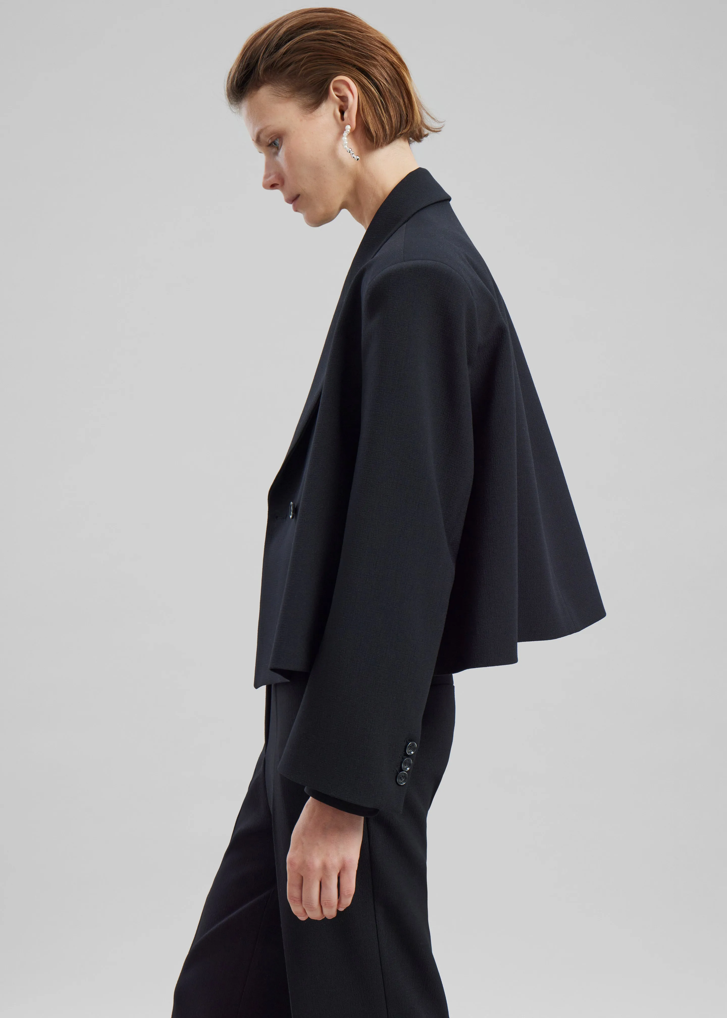 Layne Cropped Blazer - Black sold by Frankie Shop product image thumbnail 4