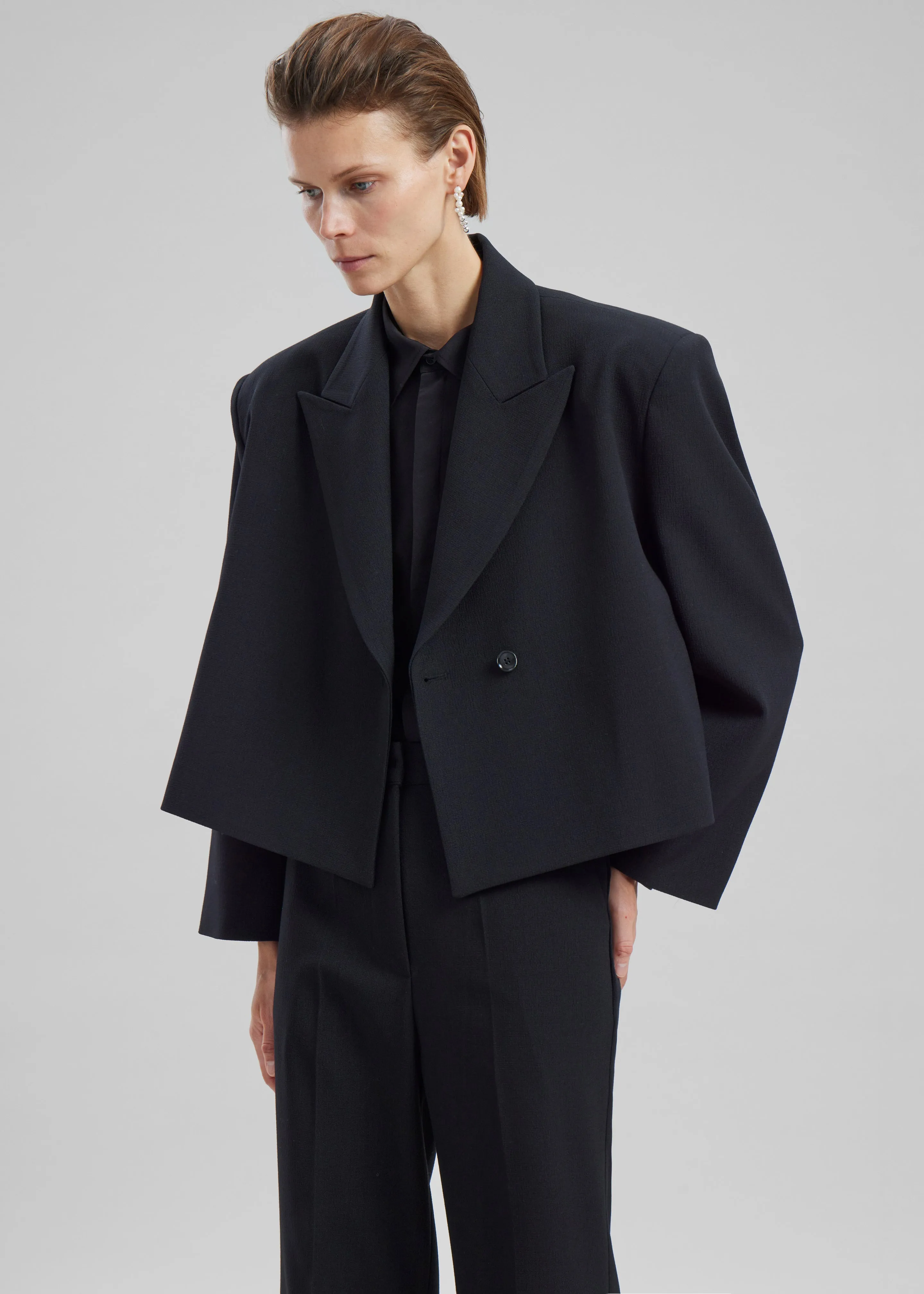 Layne Cropped Blazer - Black sold by Frankie Shop product image thumbnail 2