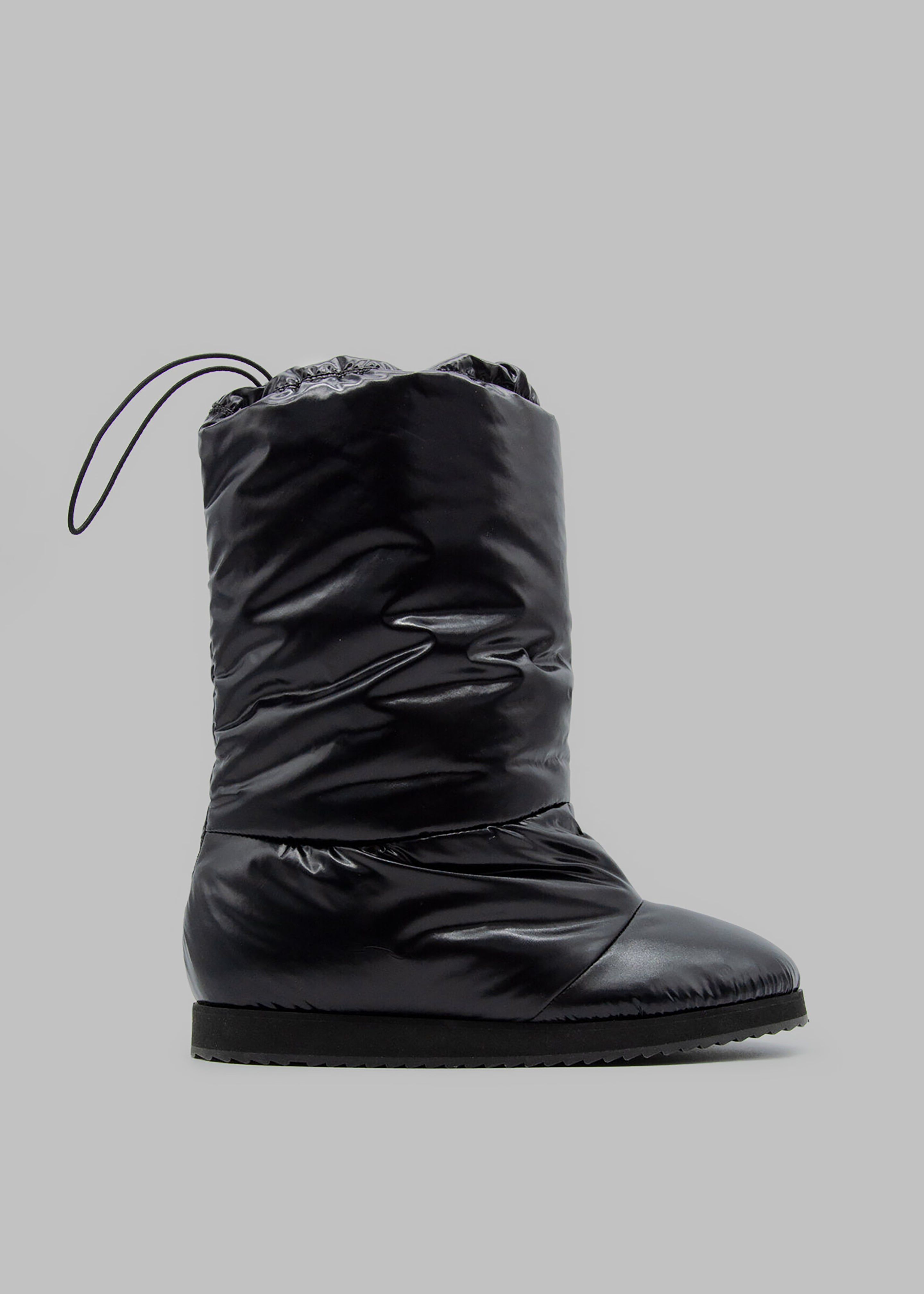 Gia Borghini 20 Glossy Nylon Boot - Black sold by Frankie Shop