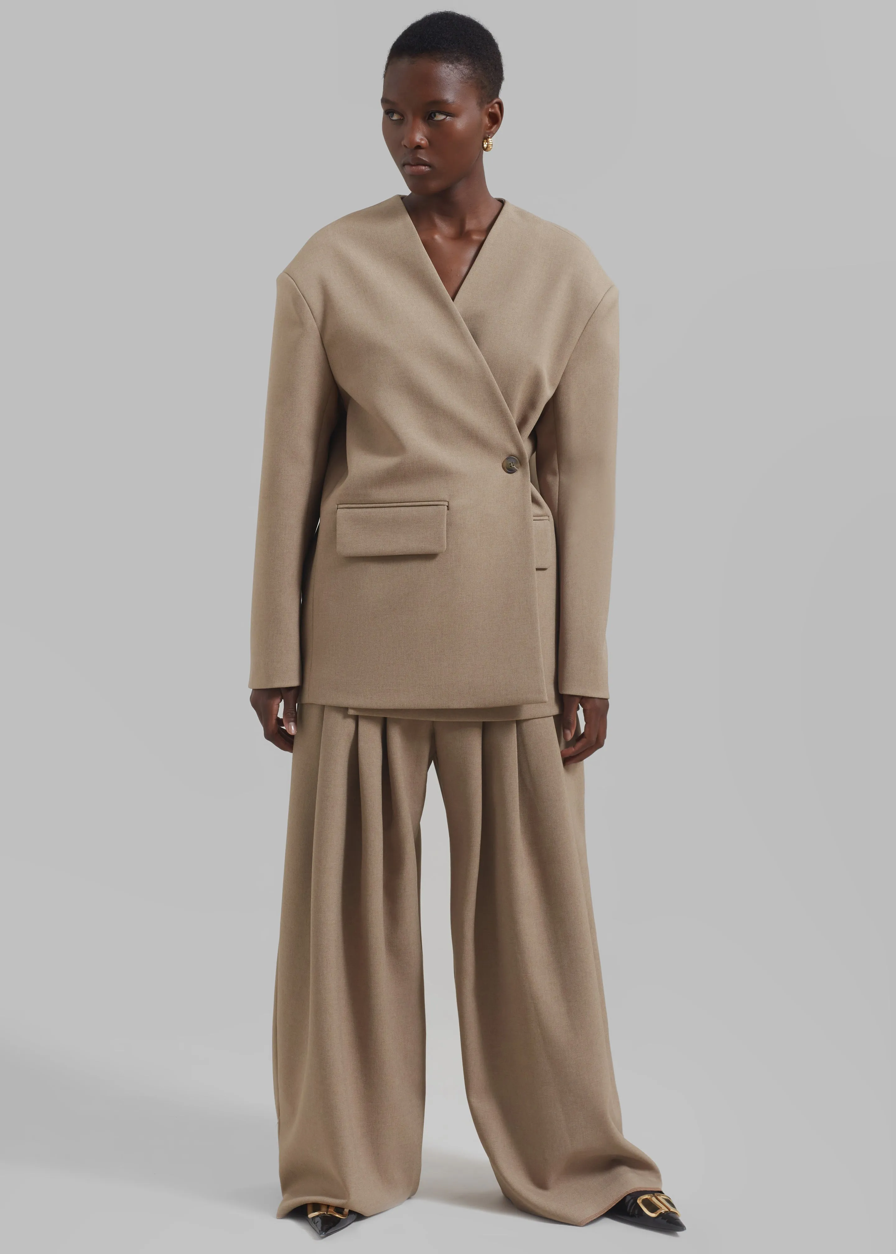 Regina Boxy Blazer - Camel sold by Frankie Shop product image thumbnail 2