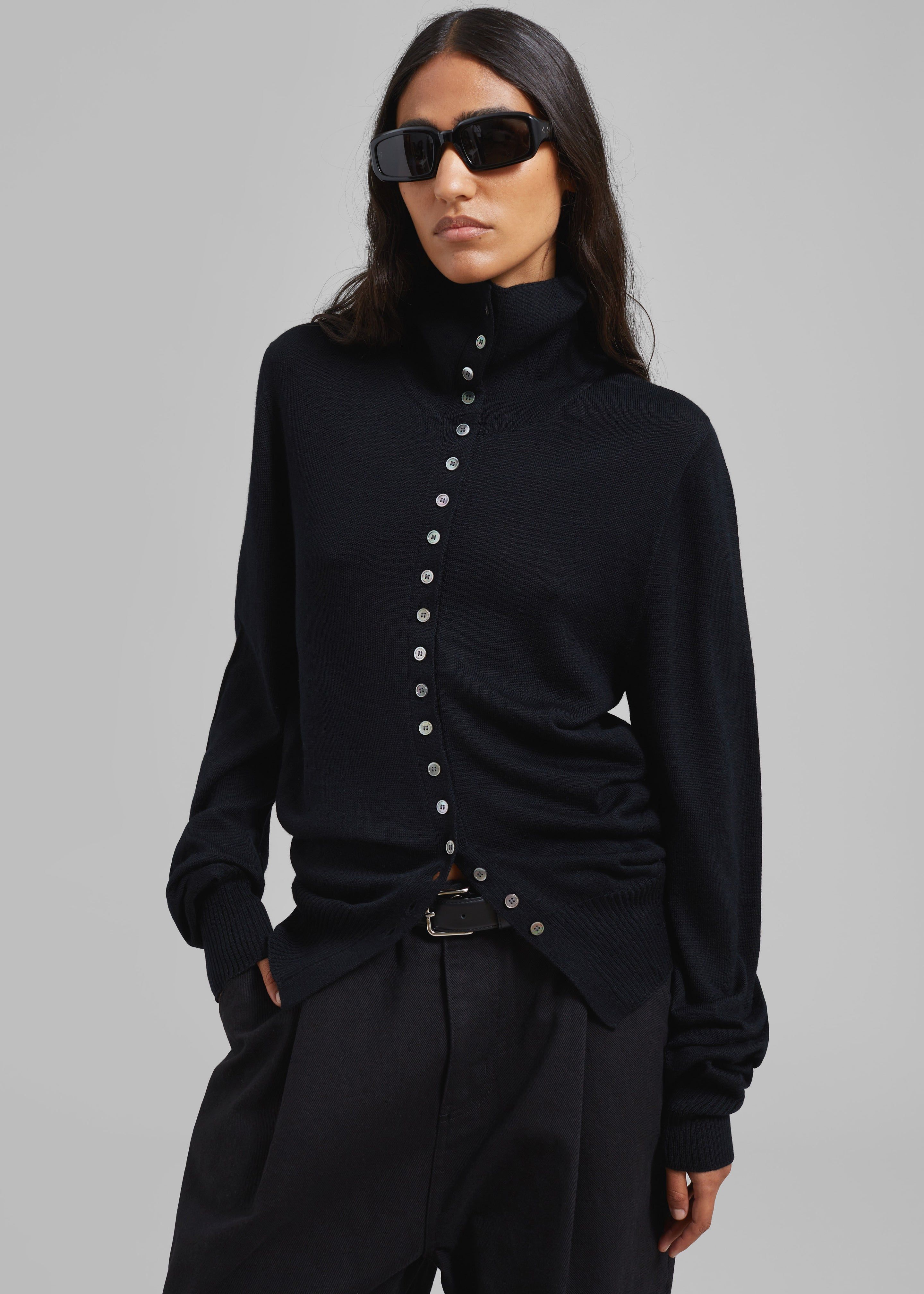 Low Classic Sailor Button Point Knit Cardigan - Black sold by Frankie Shop product image thumbnail 5