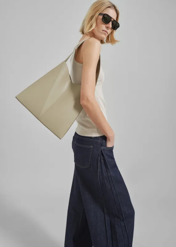 Low Classic Folded Cube Tote Bag - Khaki sold by Frankie Shop