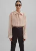 Nel Sheer Button Up Shirt - Pink sold by Frankie Shop