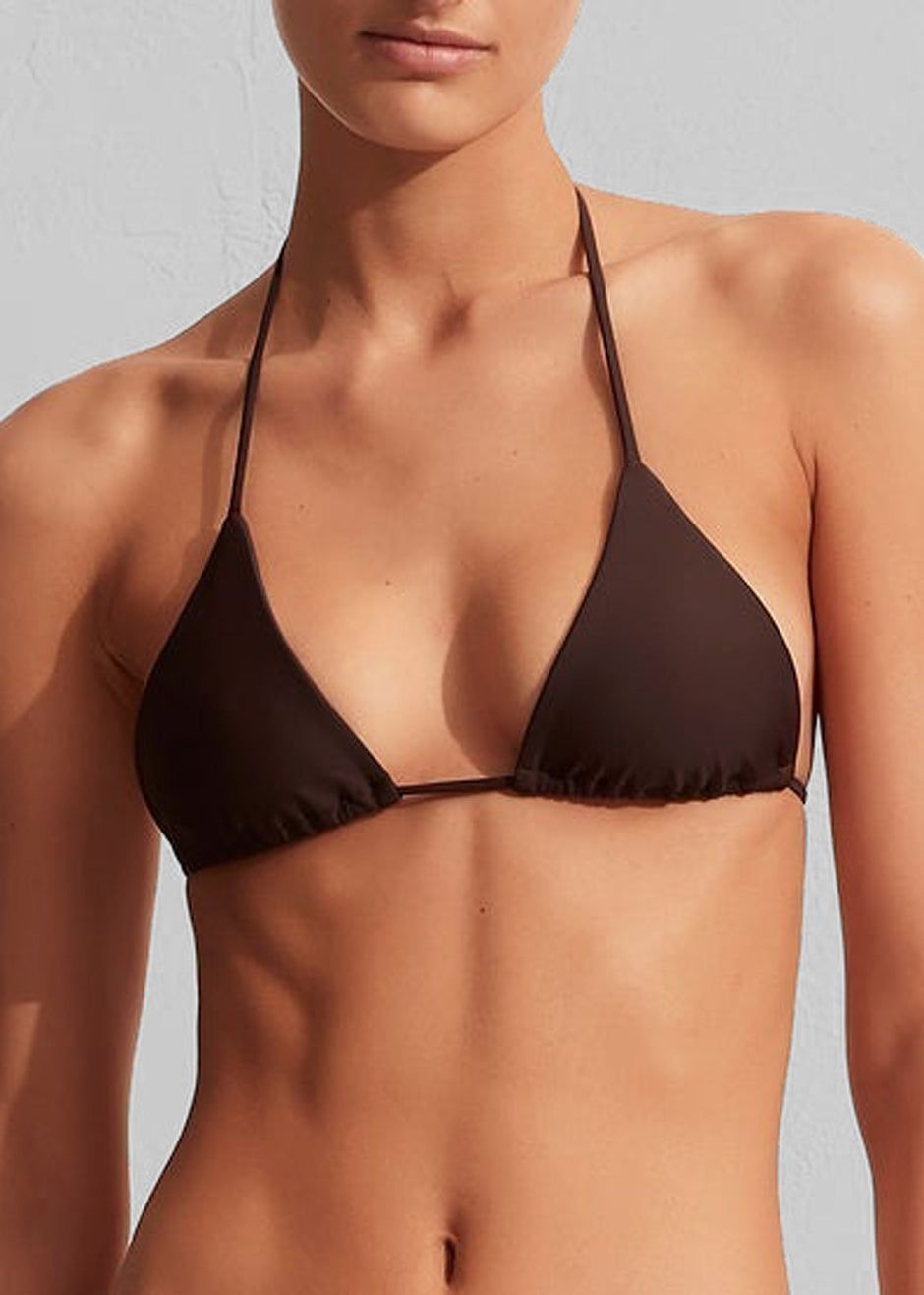 Matteau String Triangle Bikini Top - Carob sold by Frankie Shop product image thumbnail 2