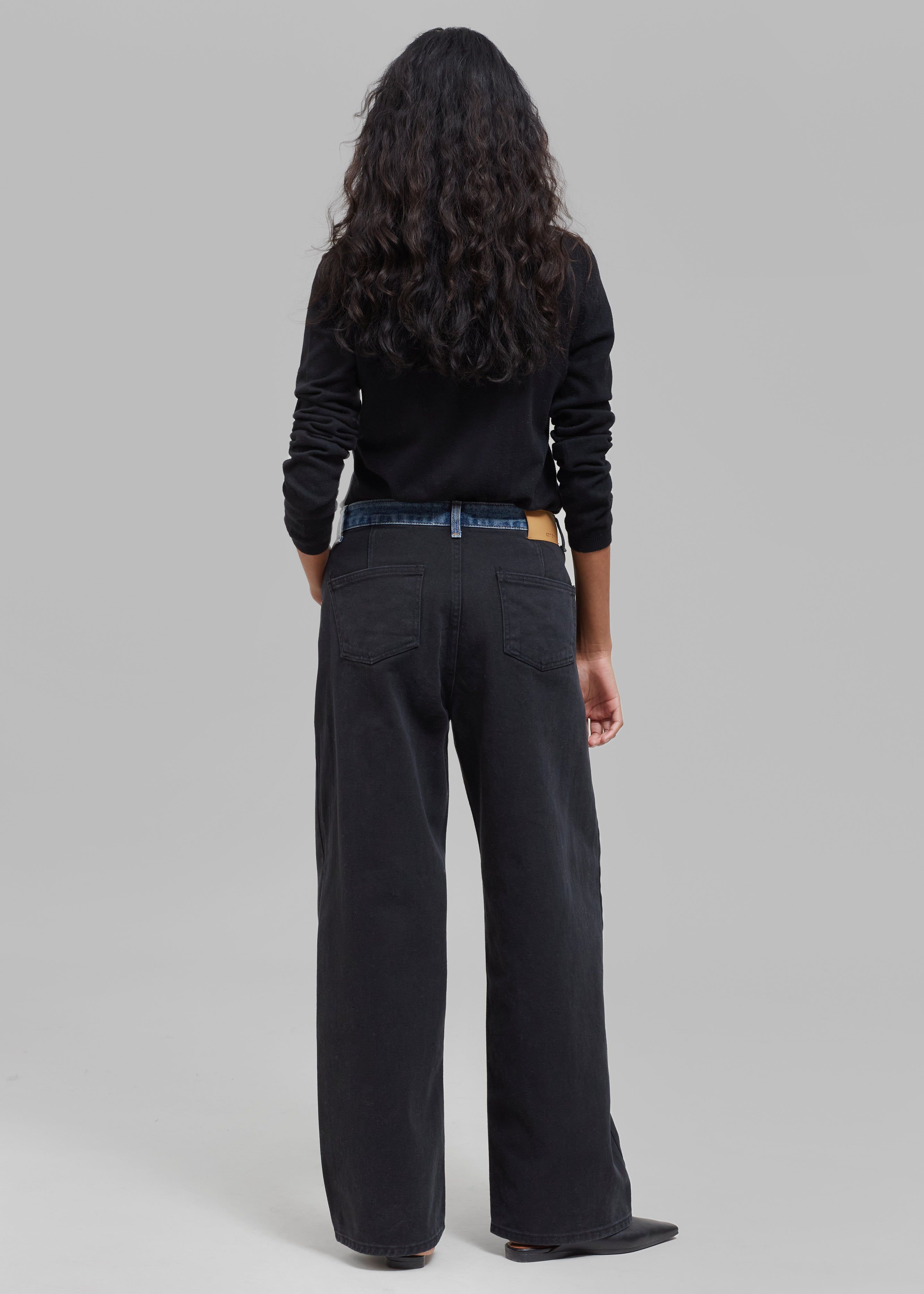 Hayla Contrast Denim Pants - Black sold by Frankie Shop product image thumbnail 9