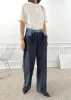 Hayla Contrast Denim Pants - Black/Blue sold by Frankie Shop