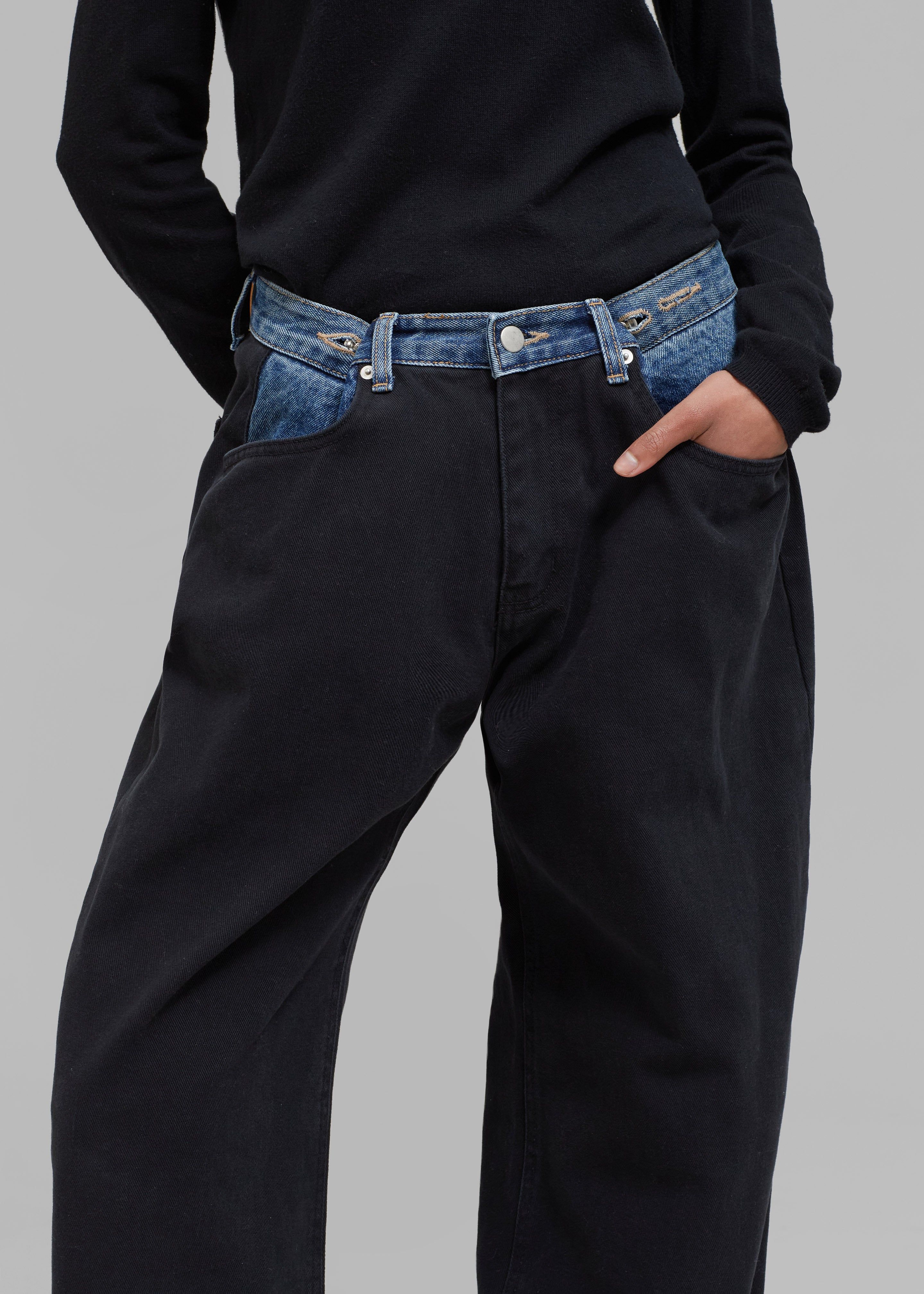 Hayla Contrast Denim Pants - Black sold by Frankie Shop product image thumbnail 6
